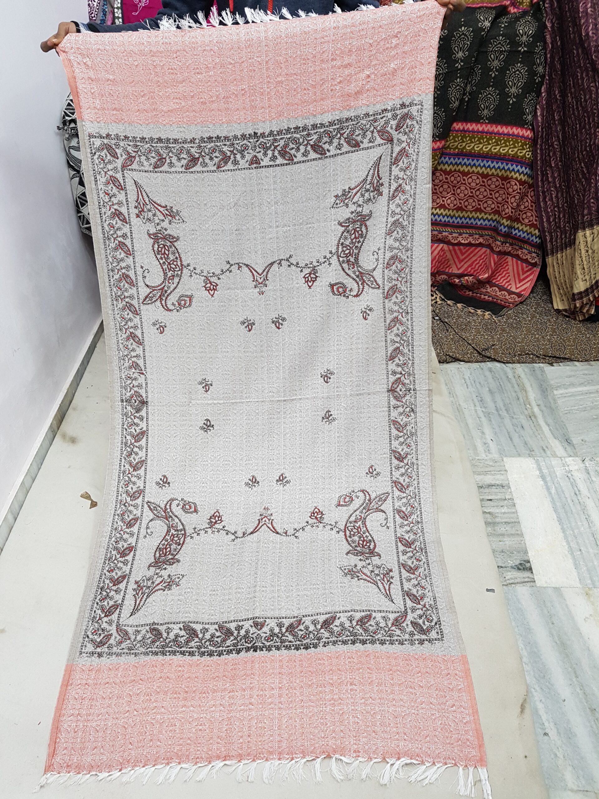 Polyester print shawl