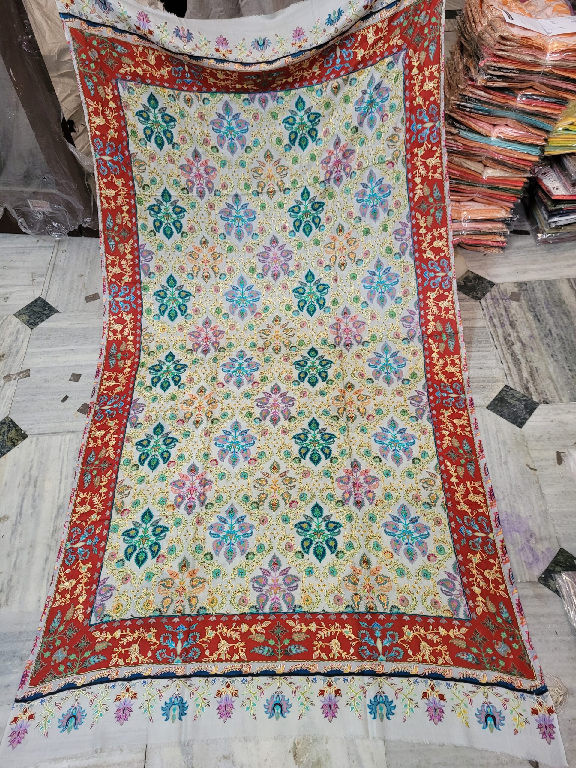 Kalamkari pashmina shawl