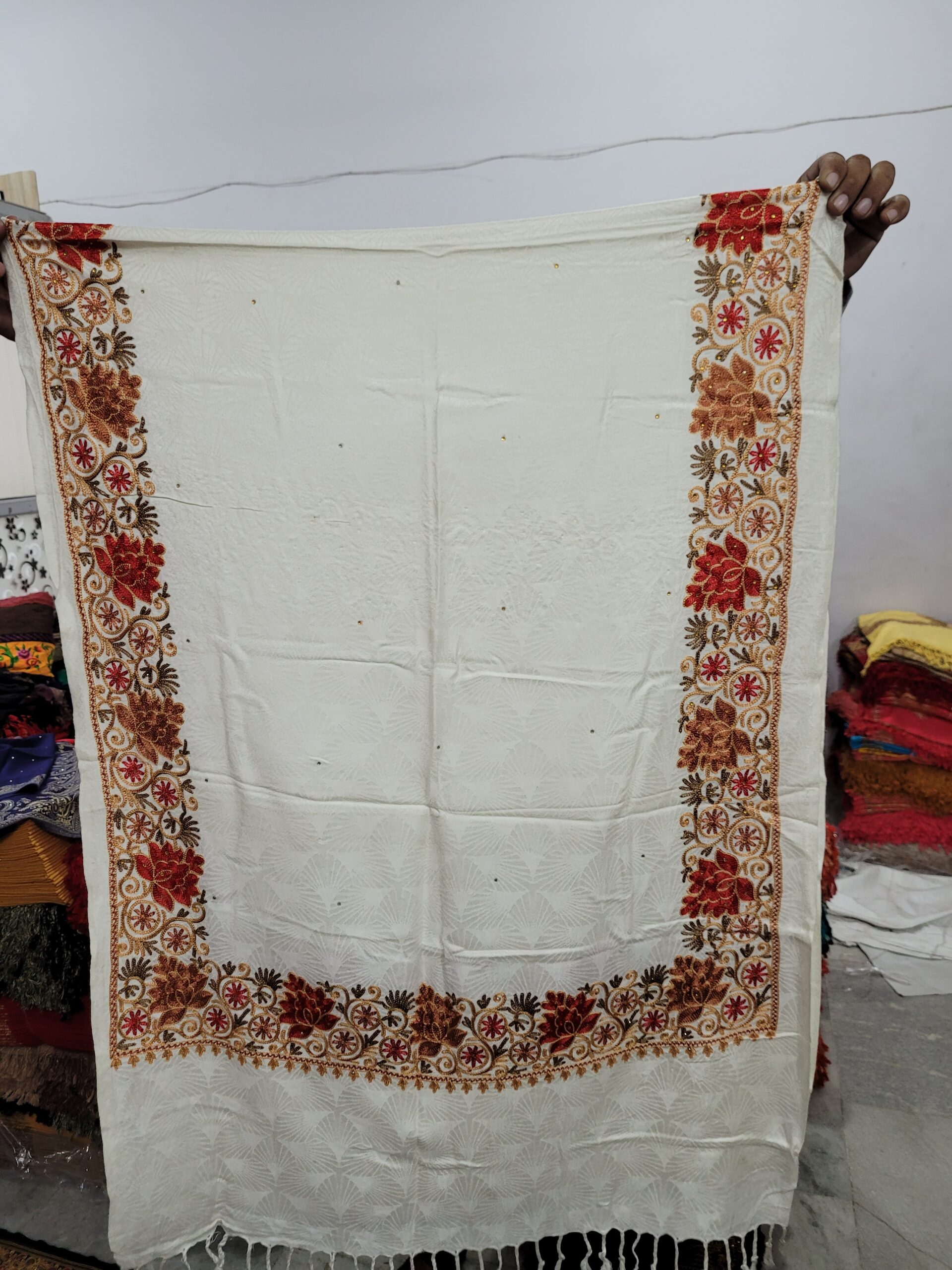Embriodery viscose stole