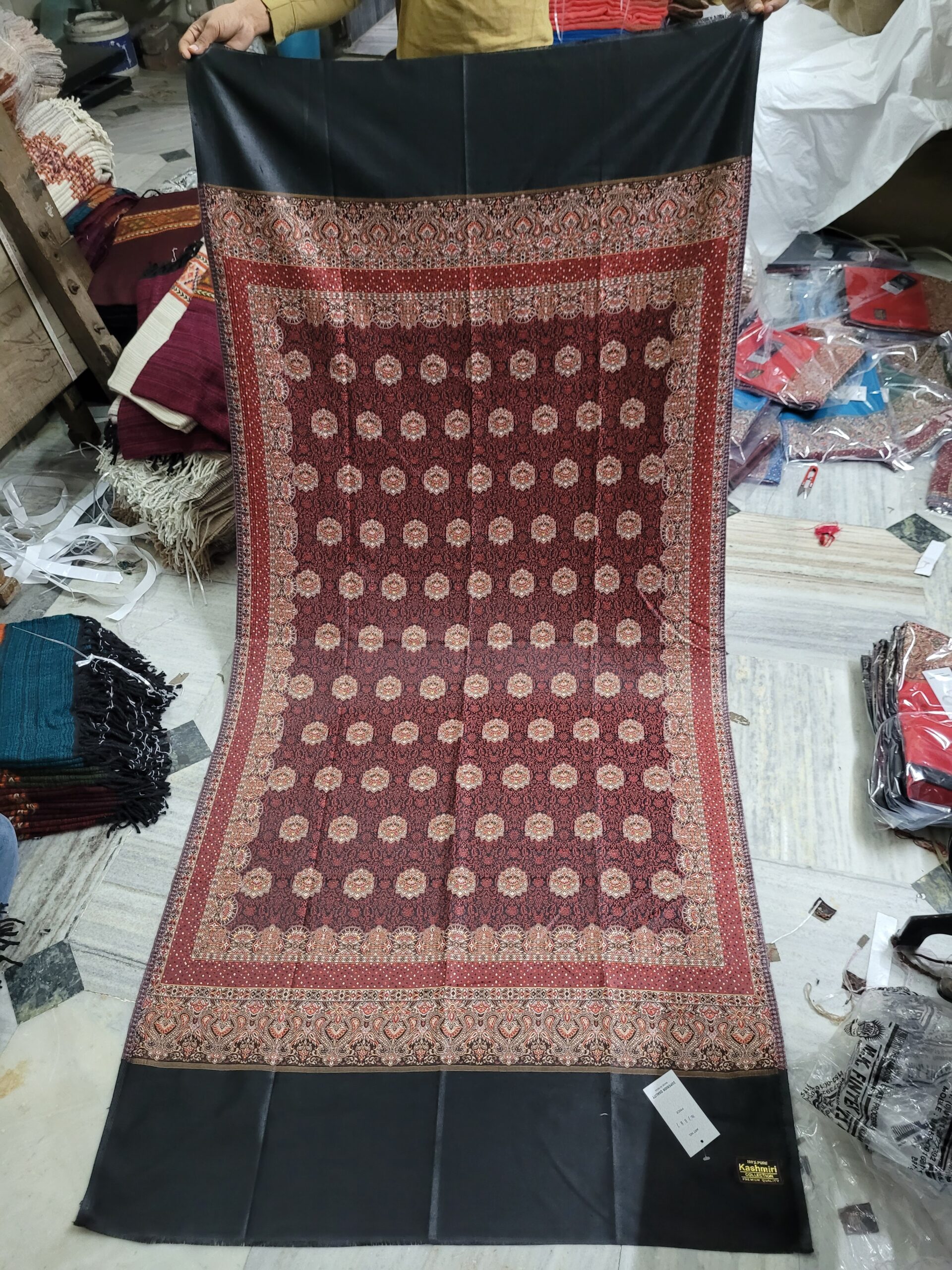 Jamavar acrylic shawl