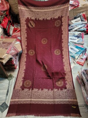 Acrylic swaroski patch shawl