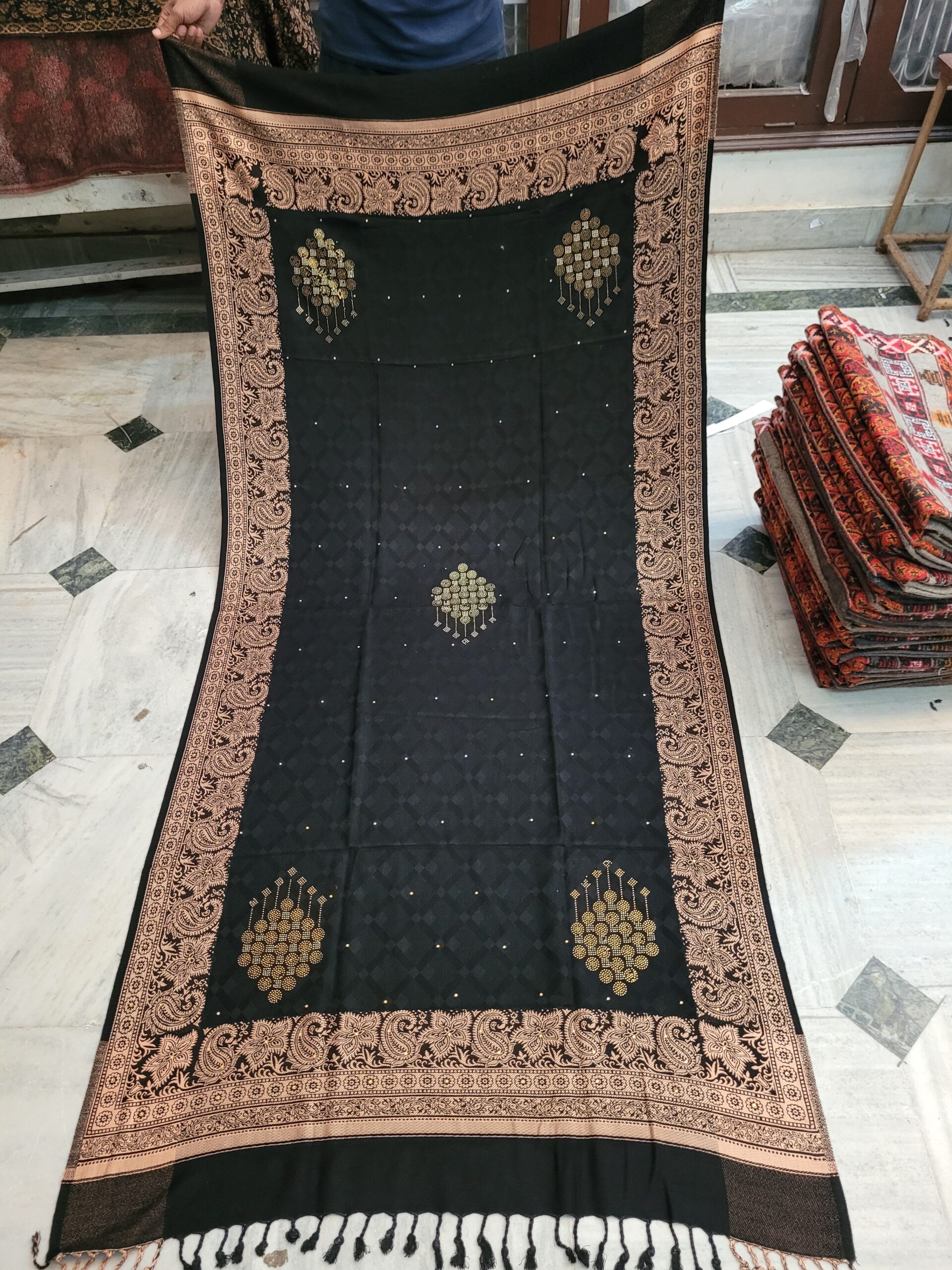 Swaroski patch work shawl