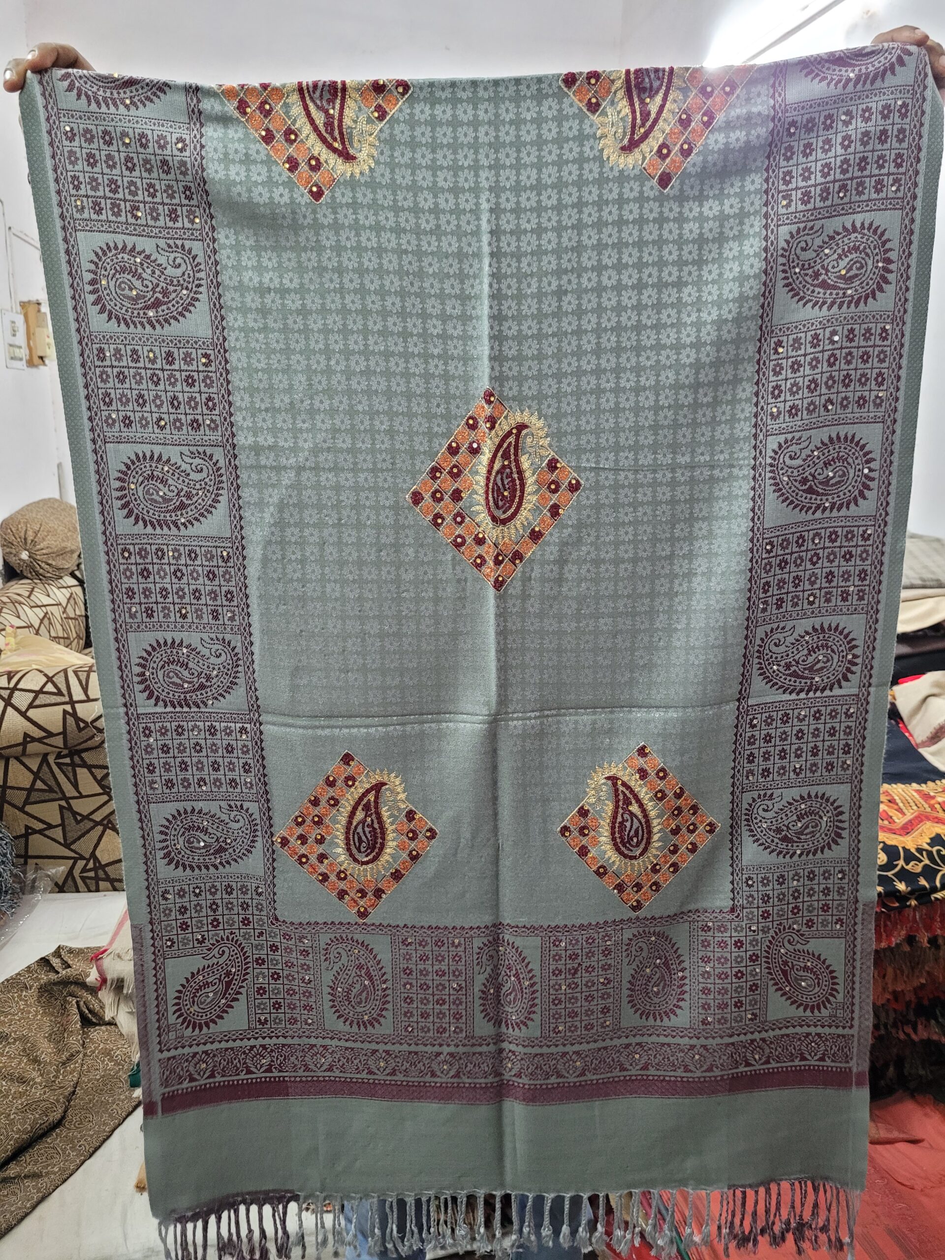 Embroidery Acrylic stole