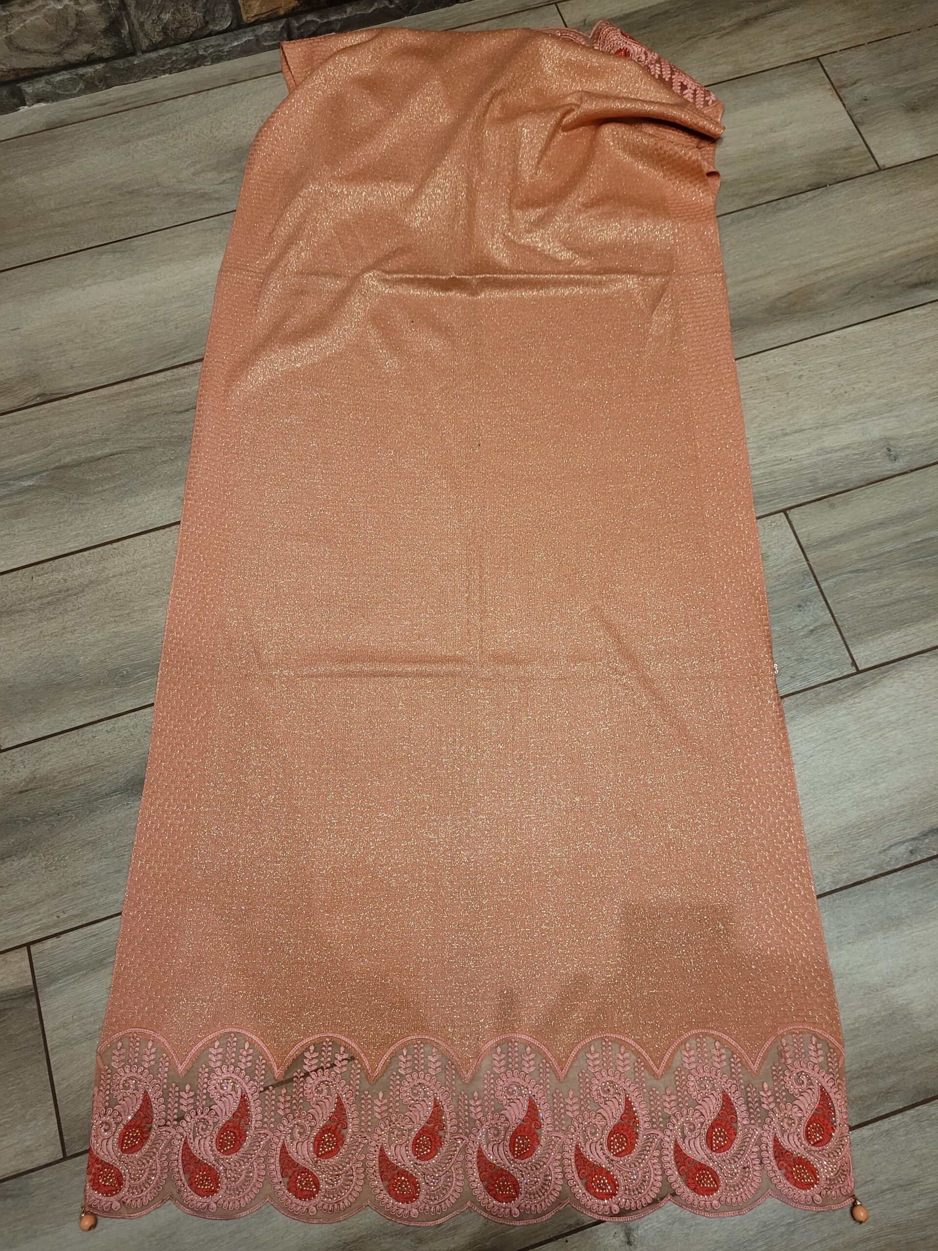 knitting dafodill embroidery stole