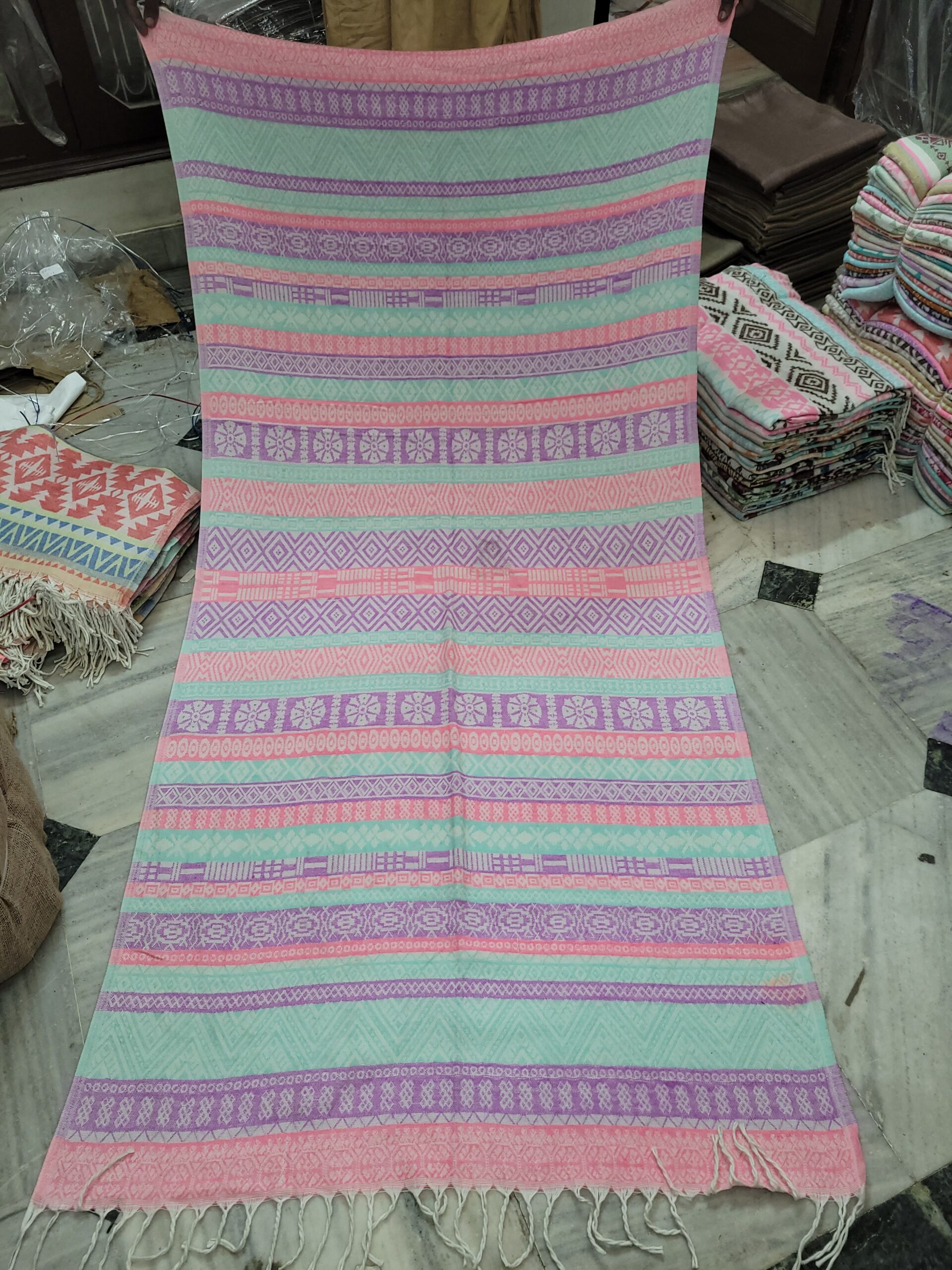 Acrylic pastel colors shawl