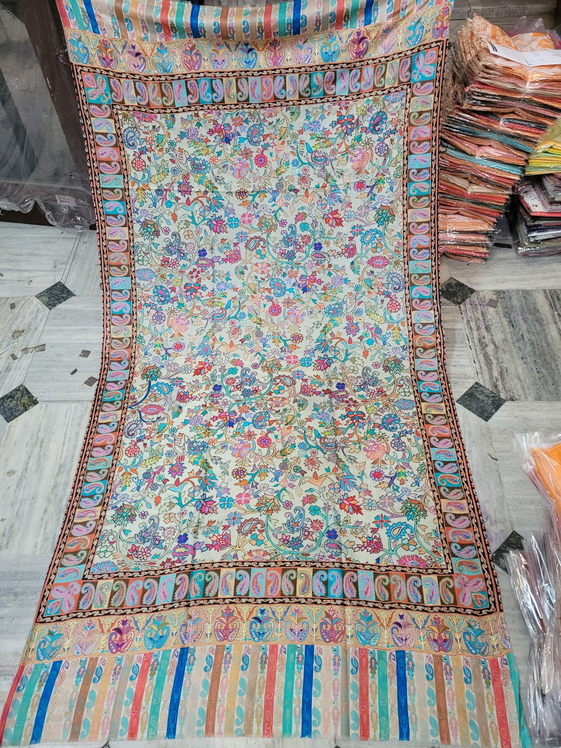 Kalamkari pashmina shawl
