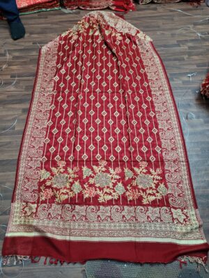 Acrylic Viscose Embroidery With Stone Work Shawl