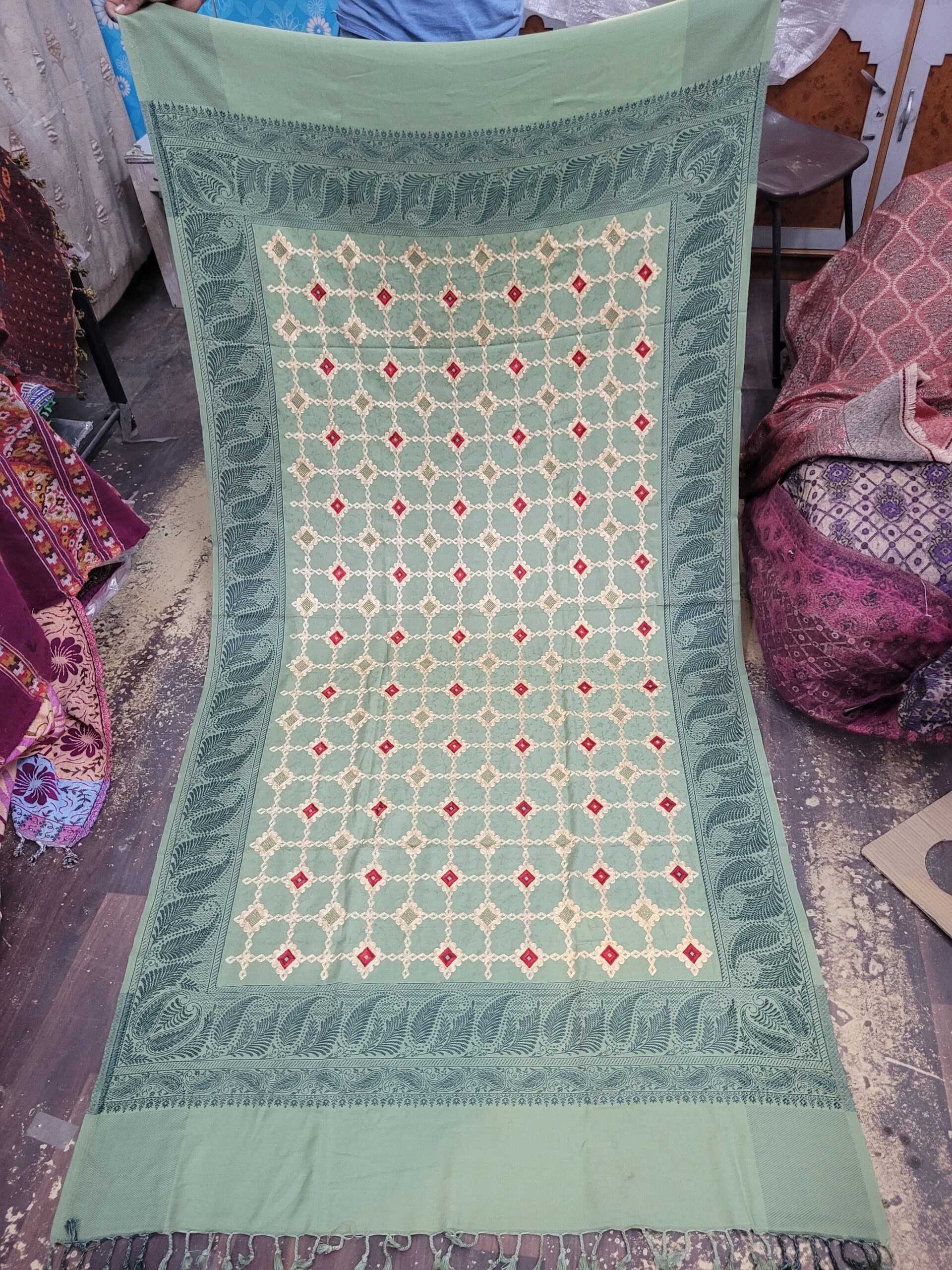 Acrylic Embroidery Shawl