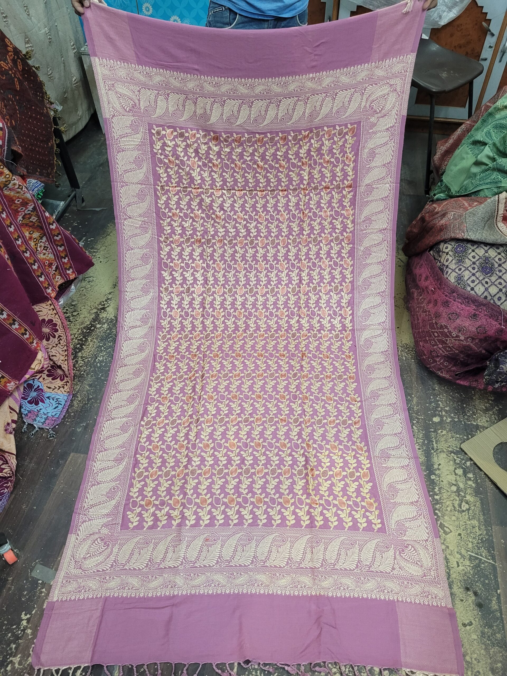 Acrylic Embroidery Shawl