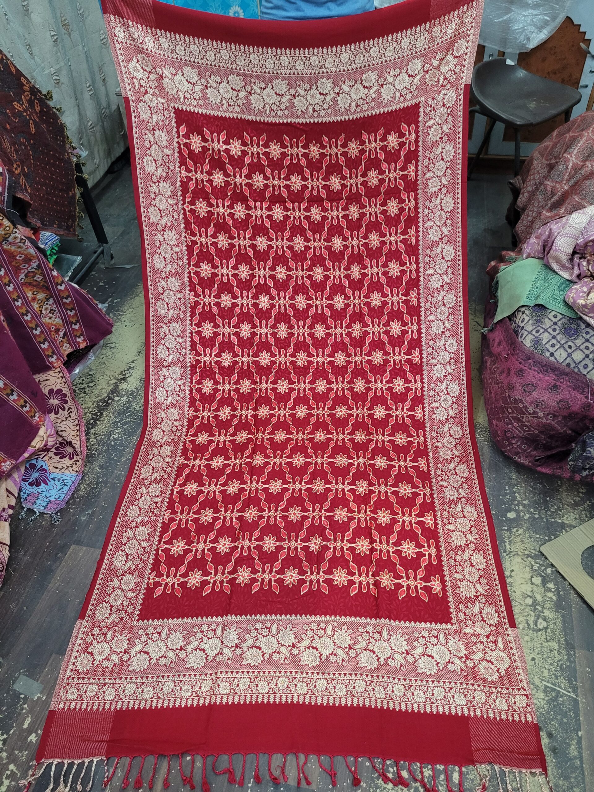 Acrylic Embroidery Shawl