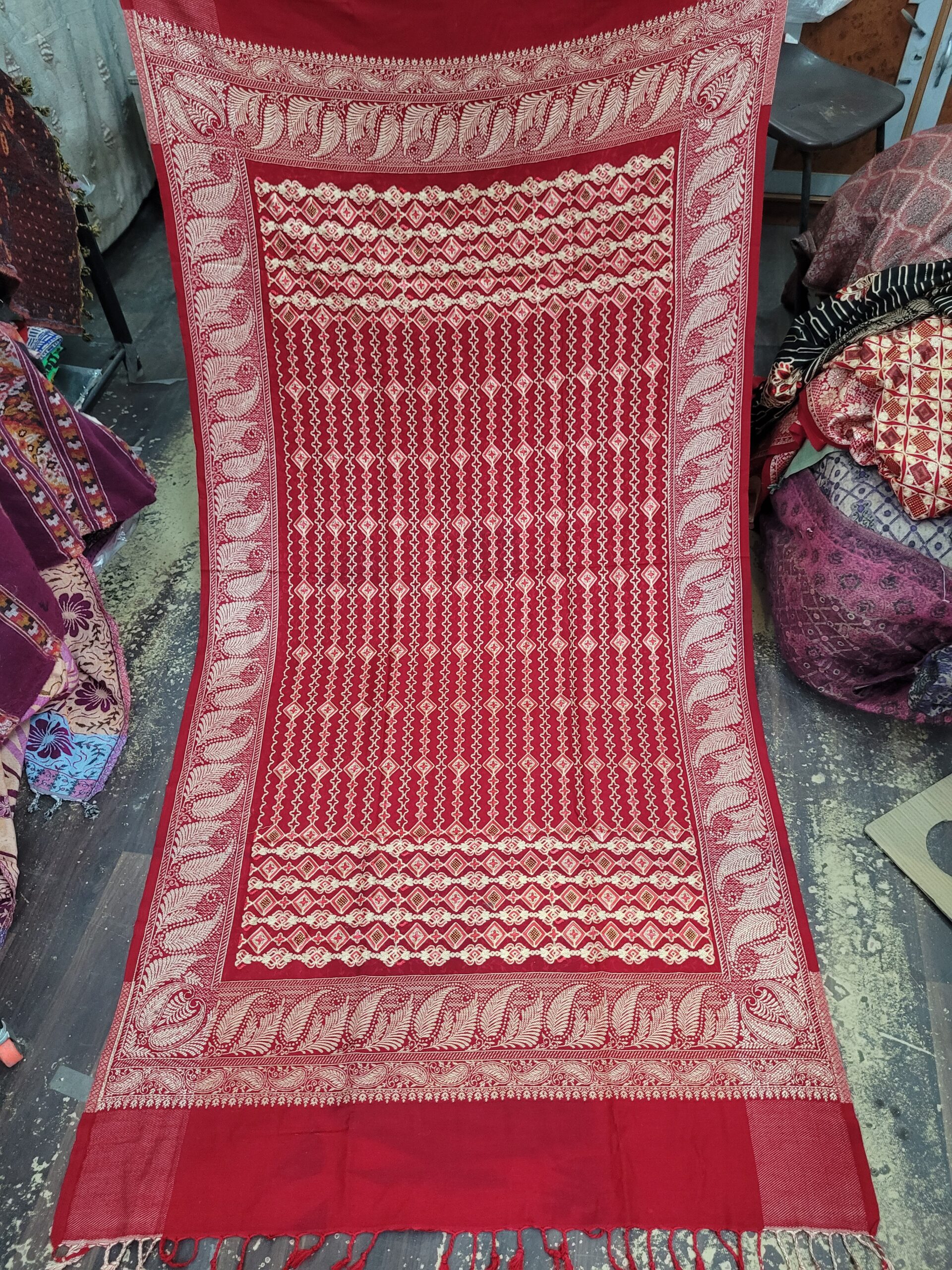 Acrylic Embroidery Shawl