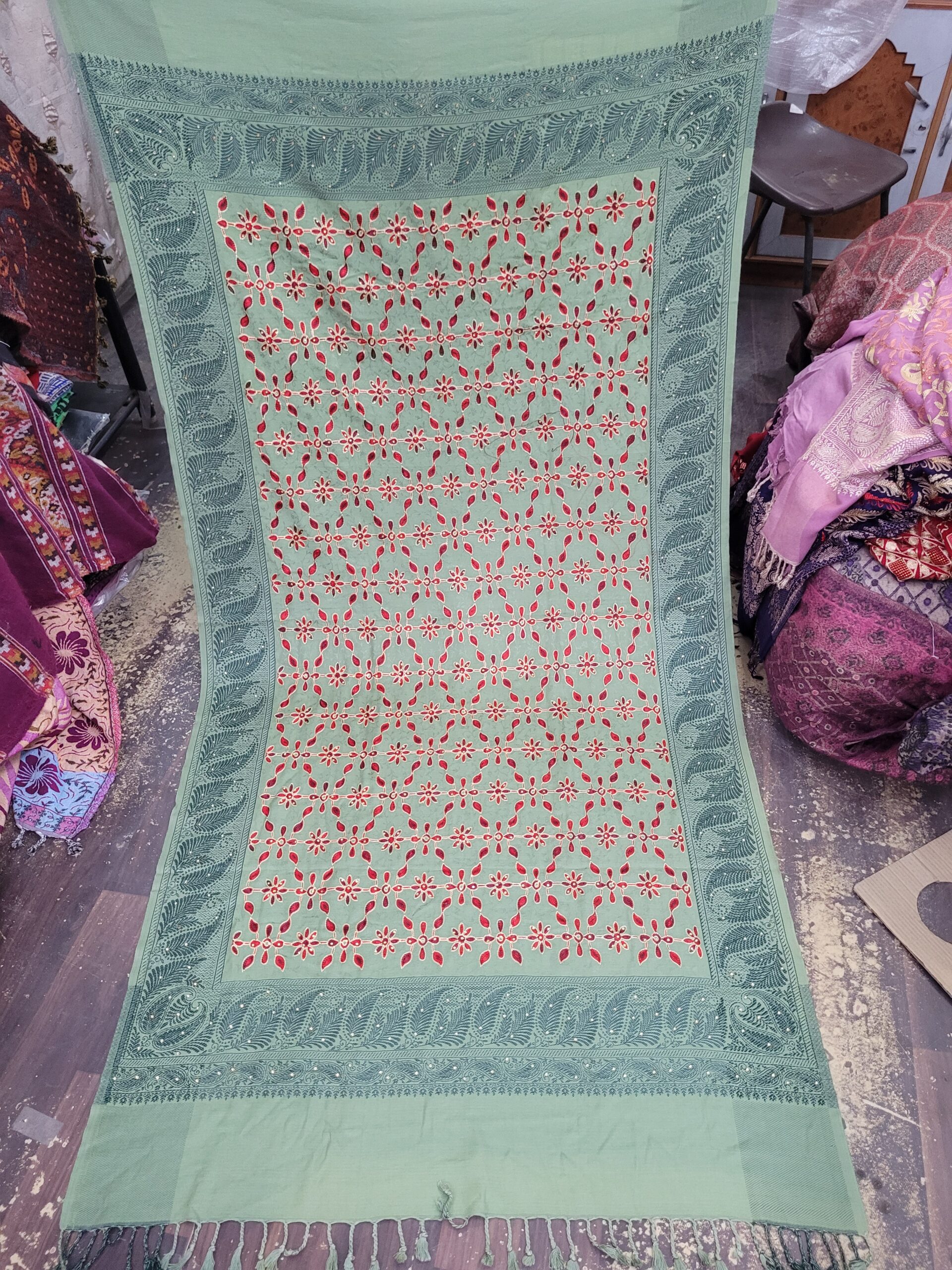 Acrylic Embroidery Shawl