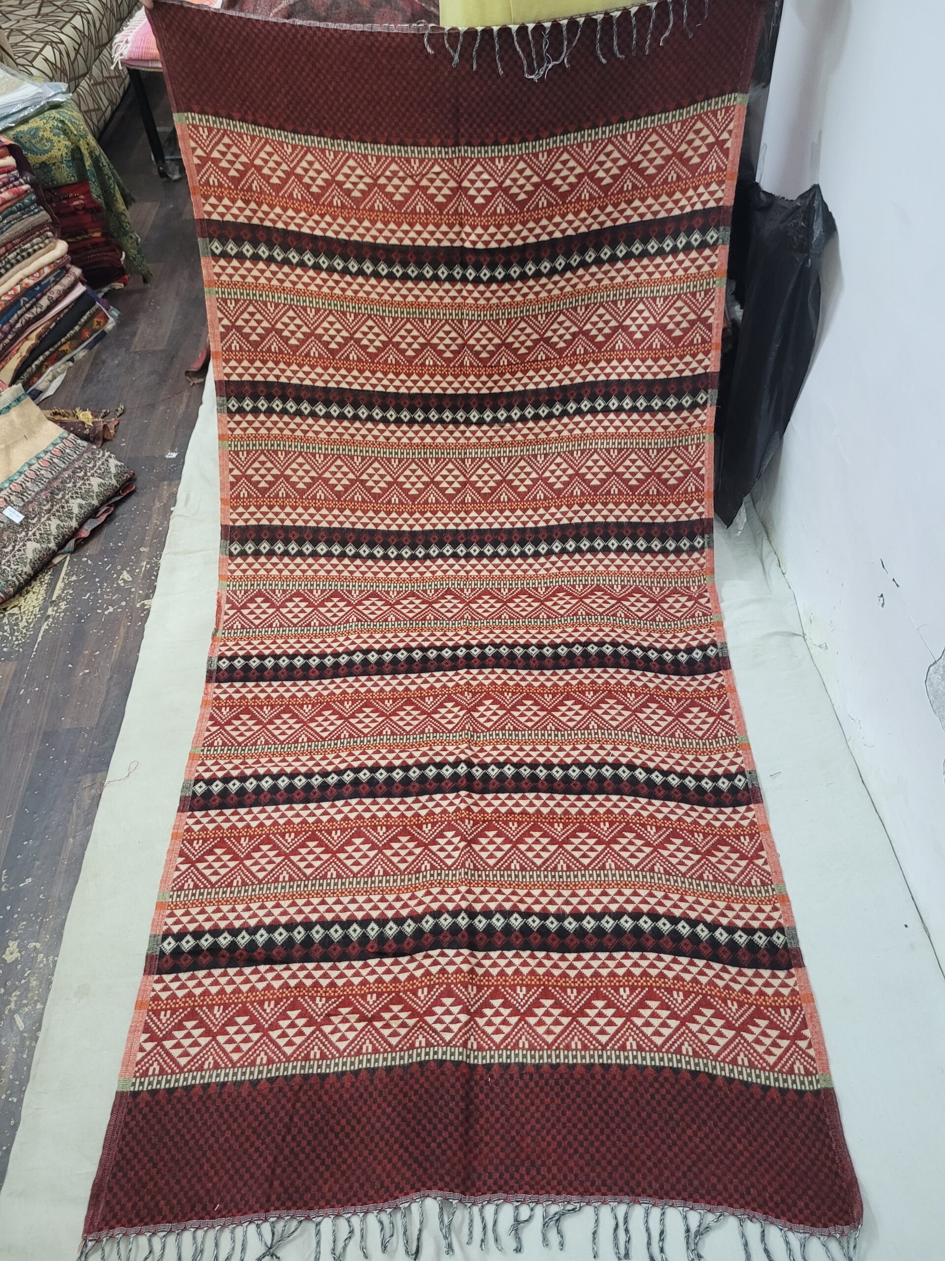 Acrylic Multi Kullu Jaal Shawl