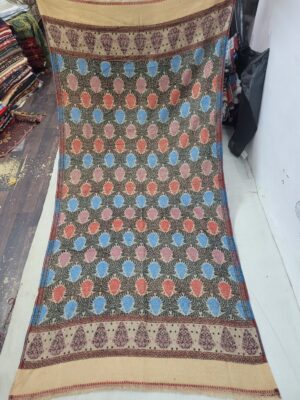 Acrylic Flower Jaal Shawl