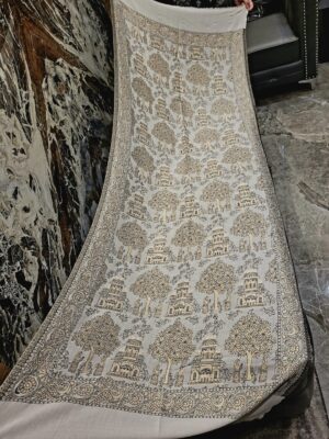 Resham Zaari Kaani Pure Wool Stole