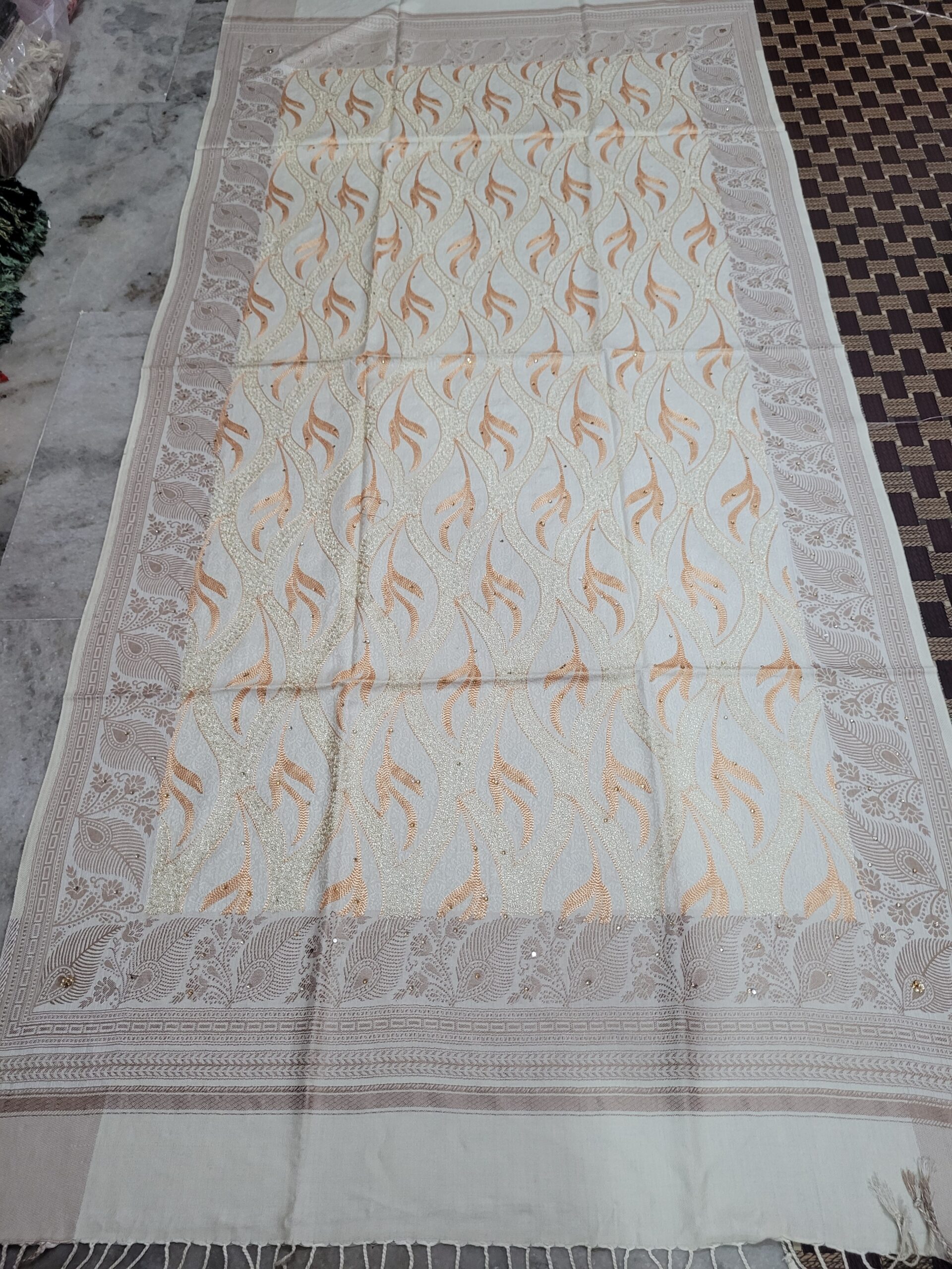 Embroidery Acrylic Shawl