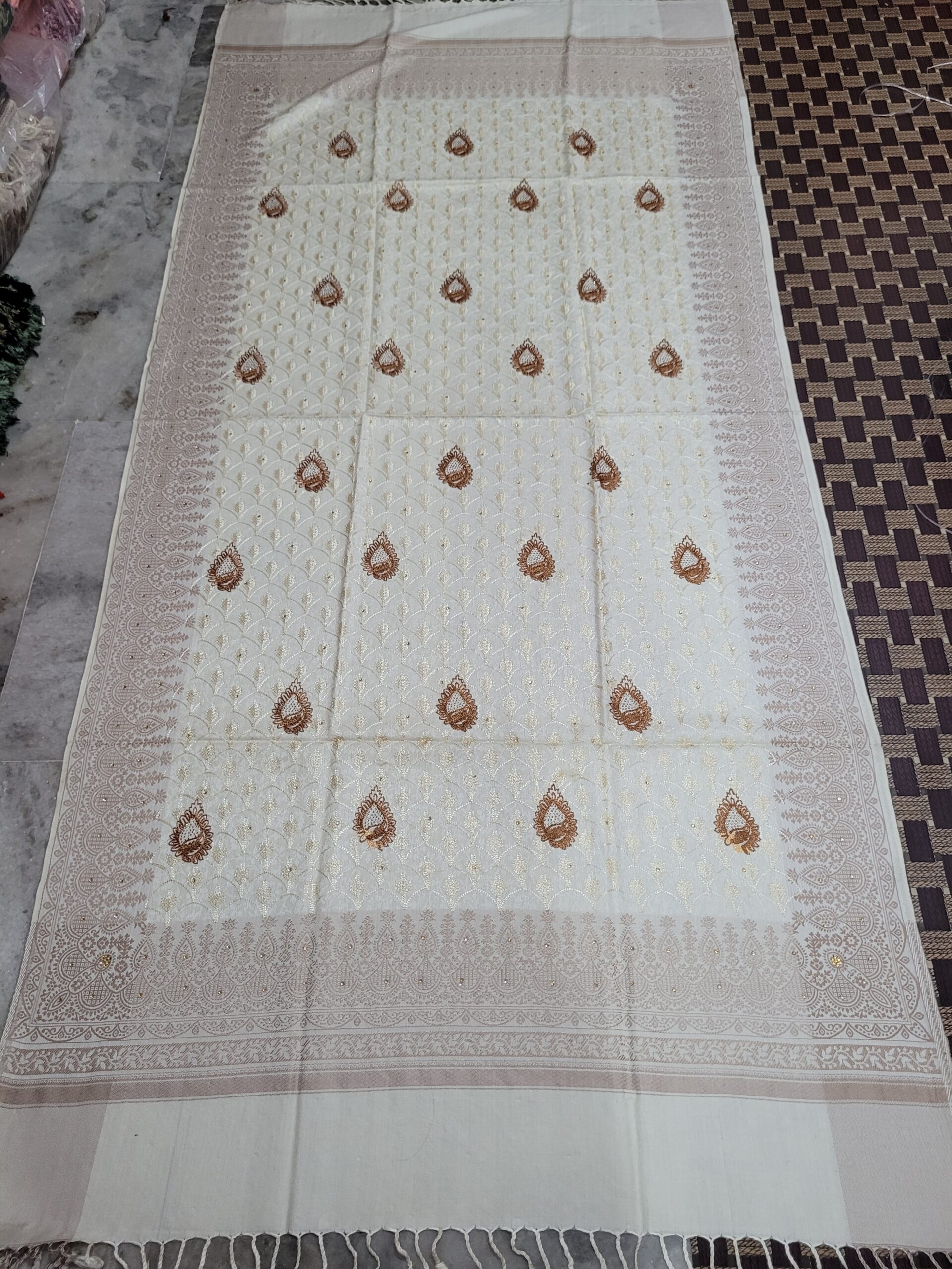 Embroidery Acrylic Shawl