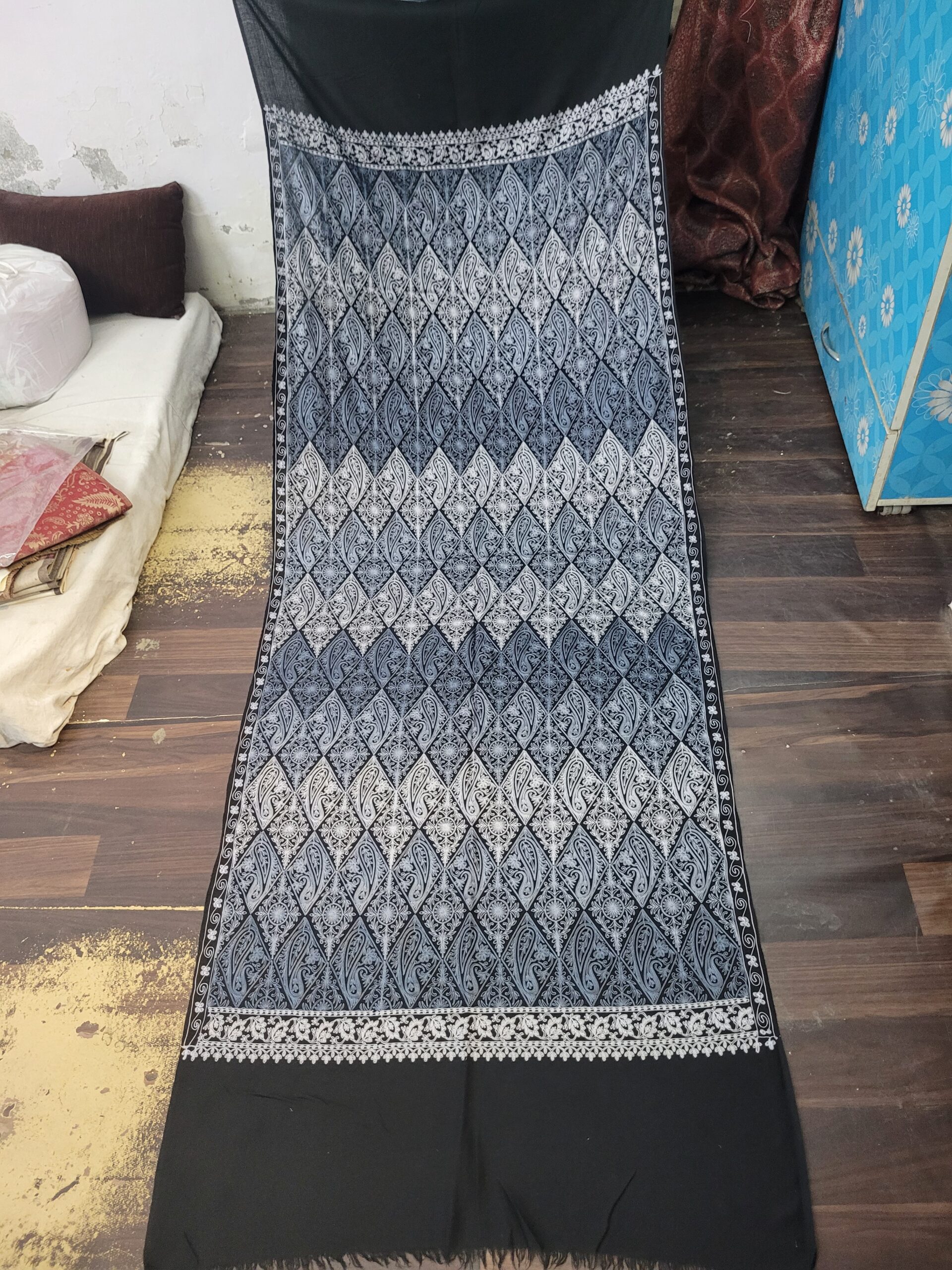 Nalki Embroidery Pure Wool Stole