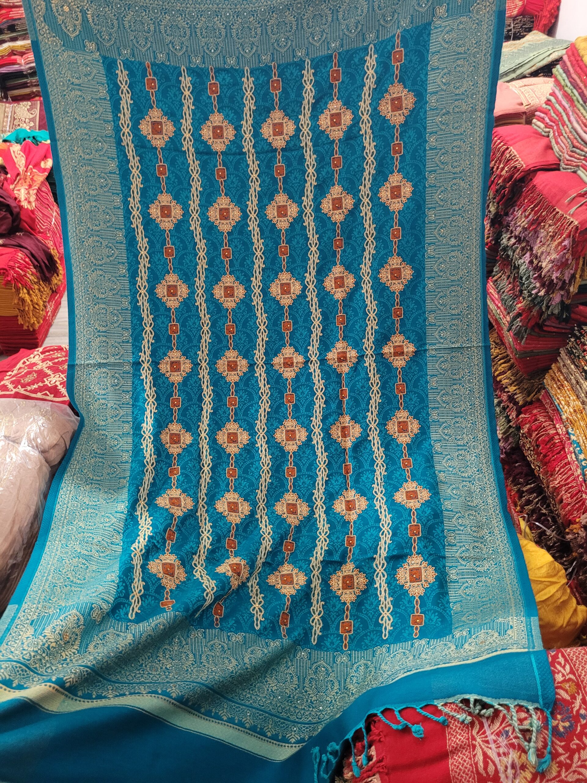 Acrylic Embroidery Shawl