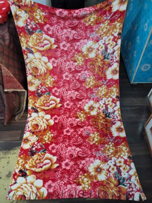 Polyester Velvet Floral Shawl