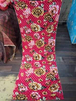 Polyester Velvet Emboss Flower Stole