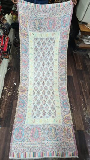 Fine Wool Kanni Zari Border Stole