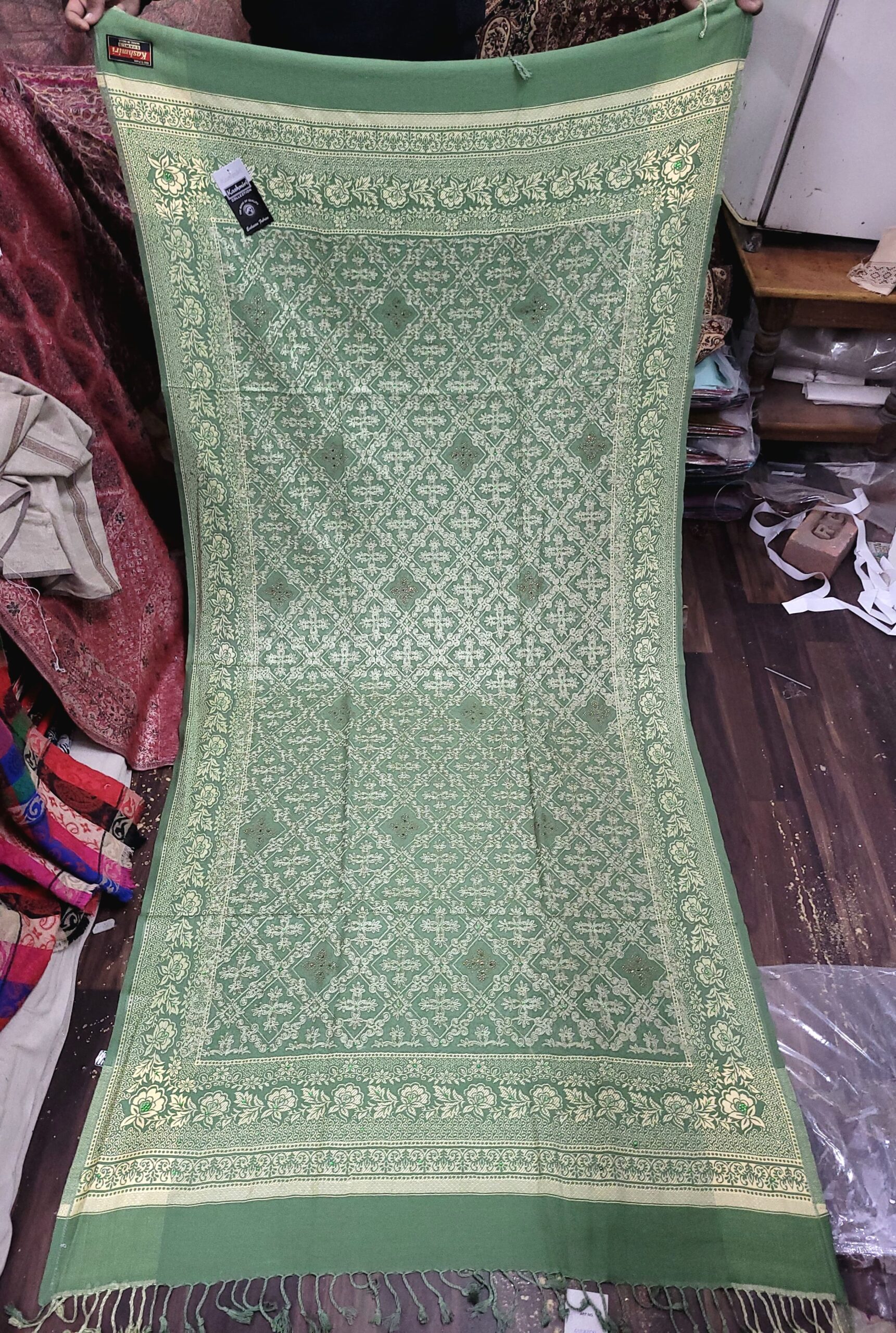 Embriodery With Stone Work Shawl