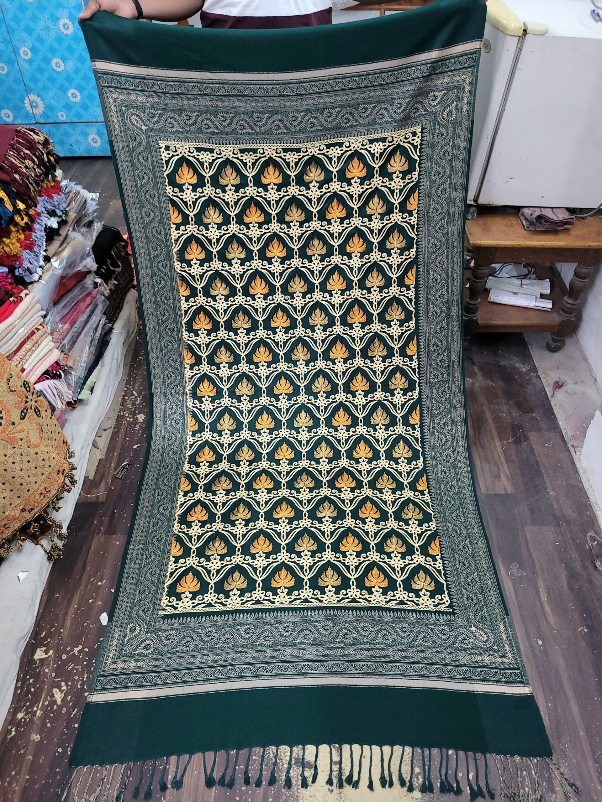 Embriodery Work With Stone Shawl