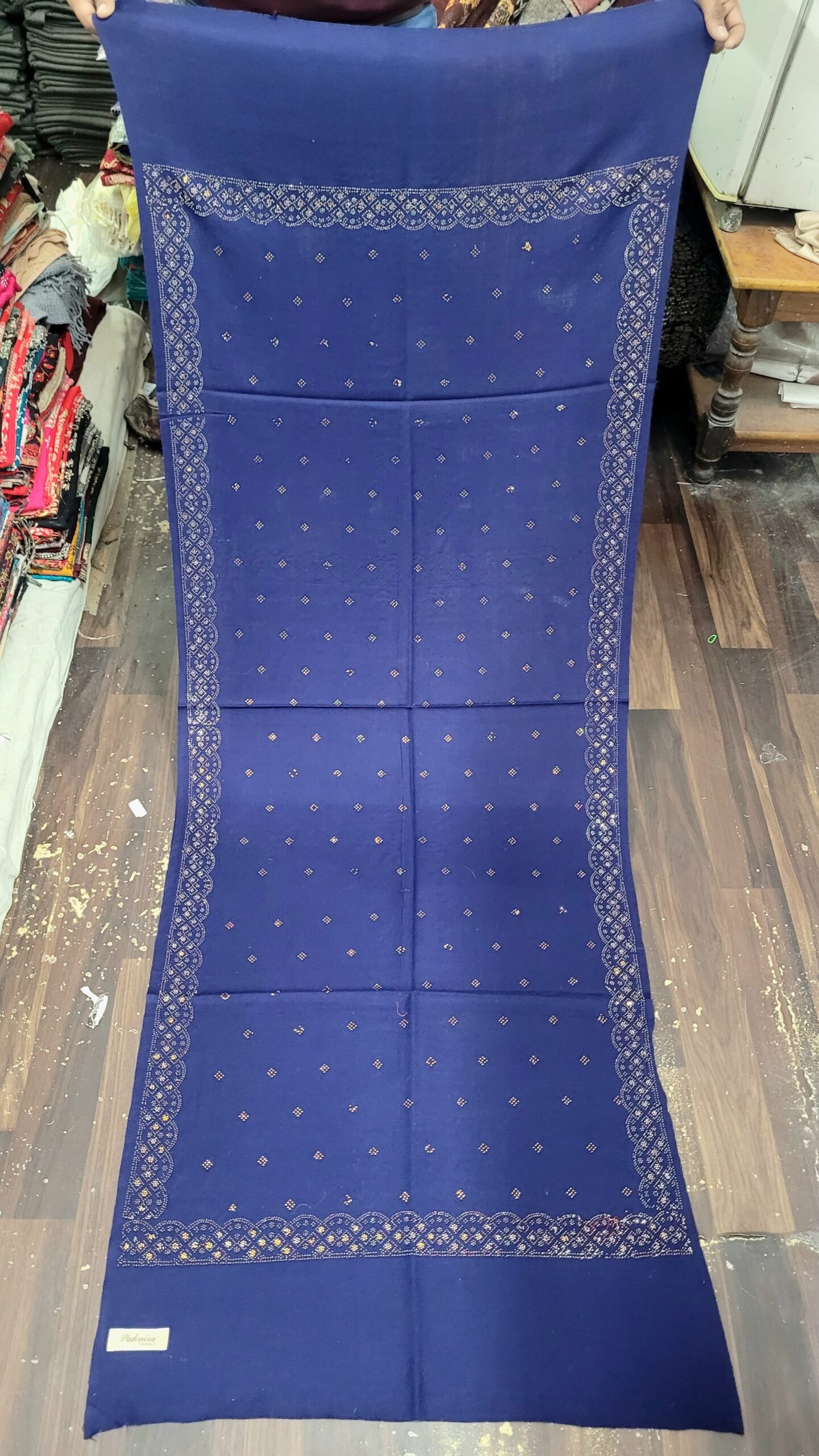 Fine Viscose Border Work Stole