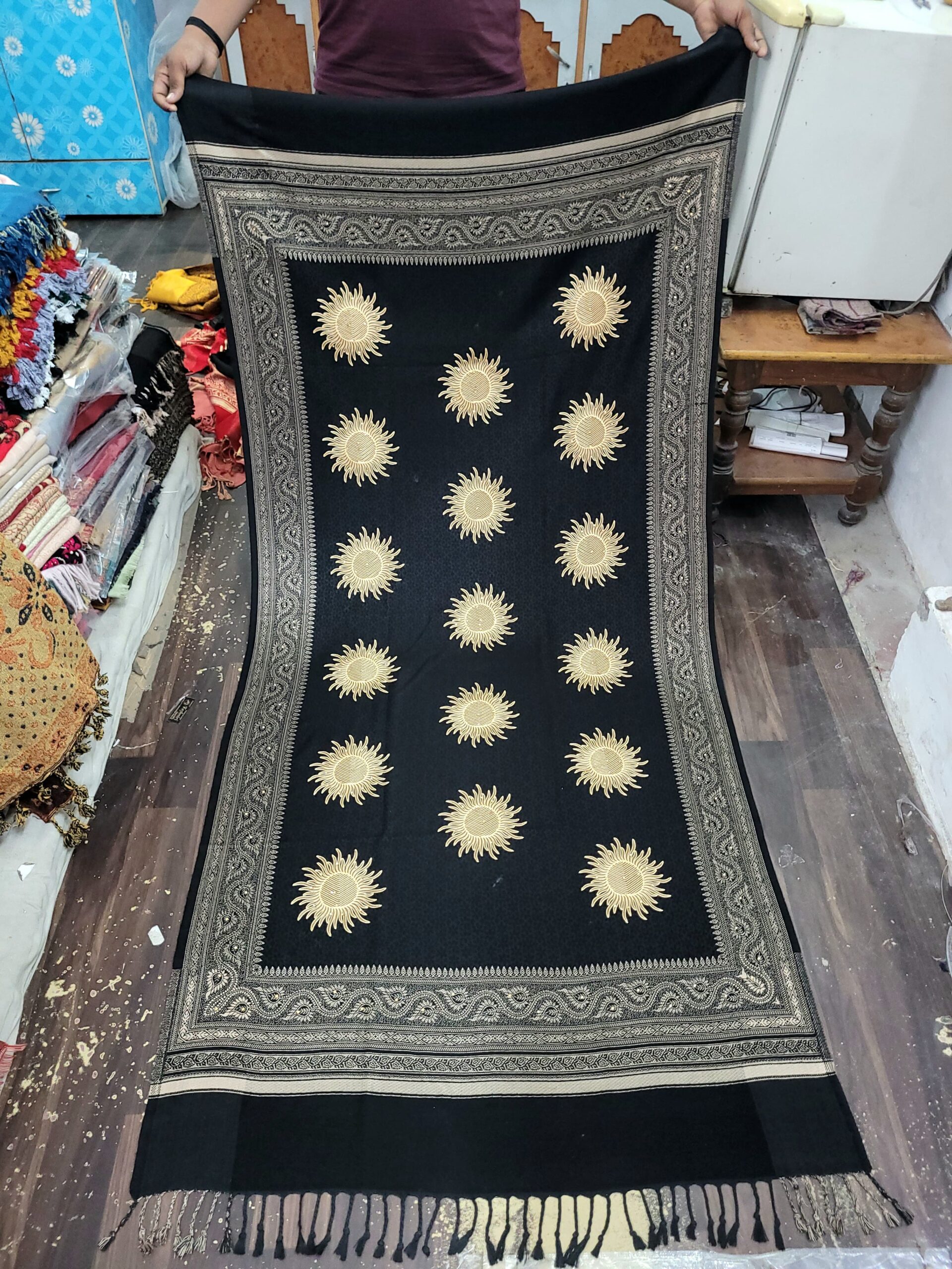 Embriodery With Stone Work Shawl