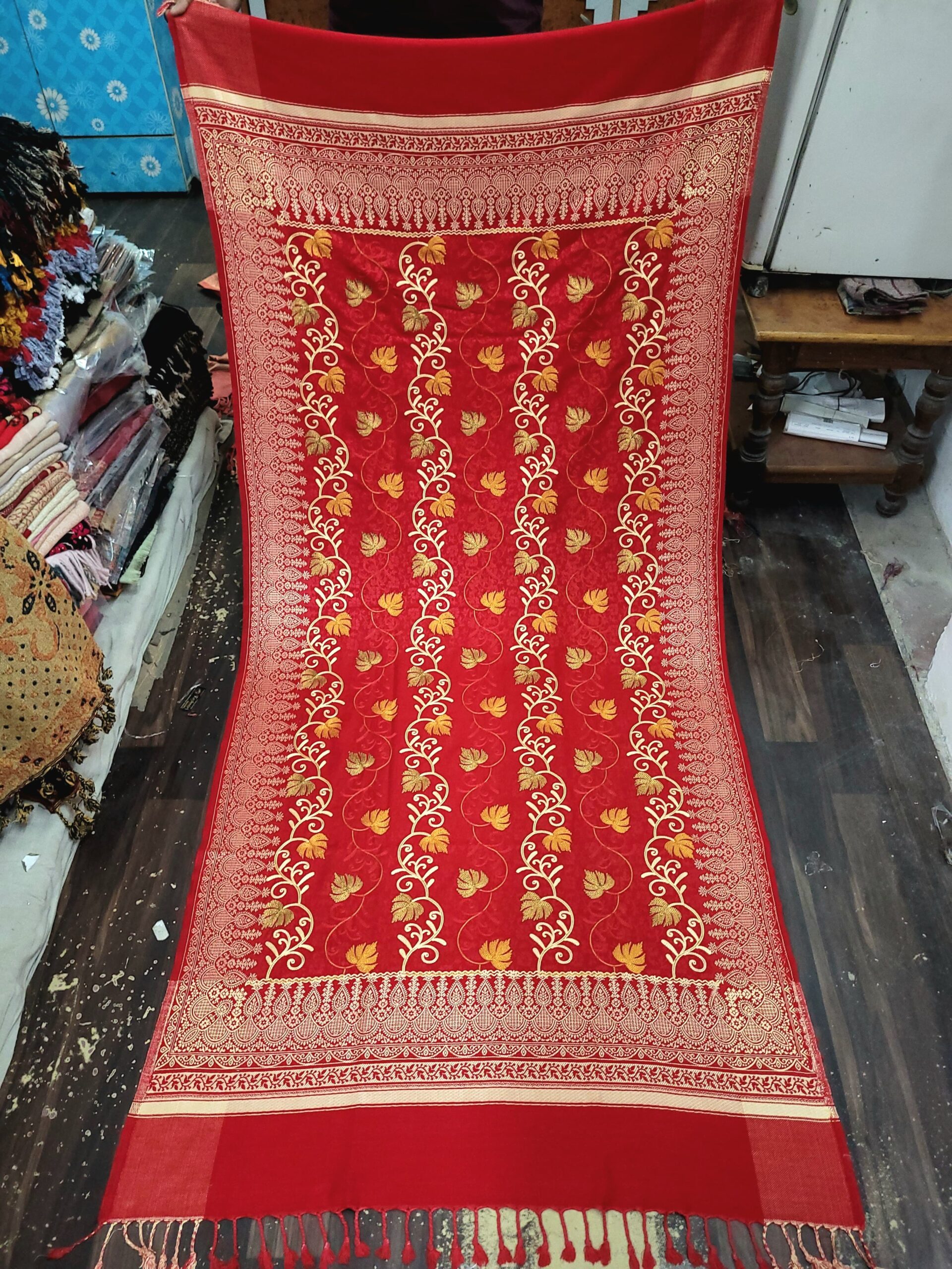 Embriodery Work With Stone Shawl