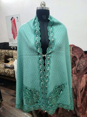 Knitted Embriodery Stole