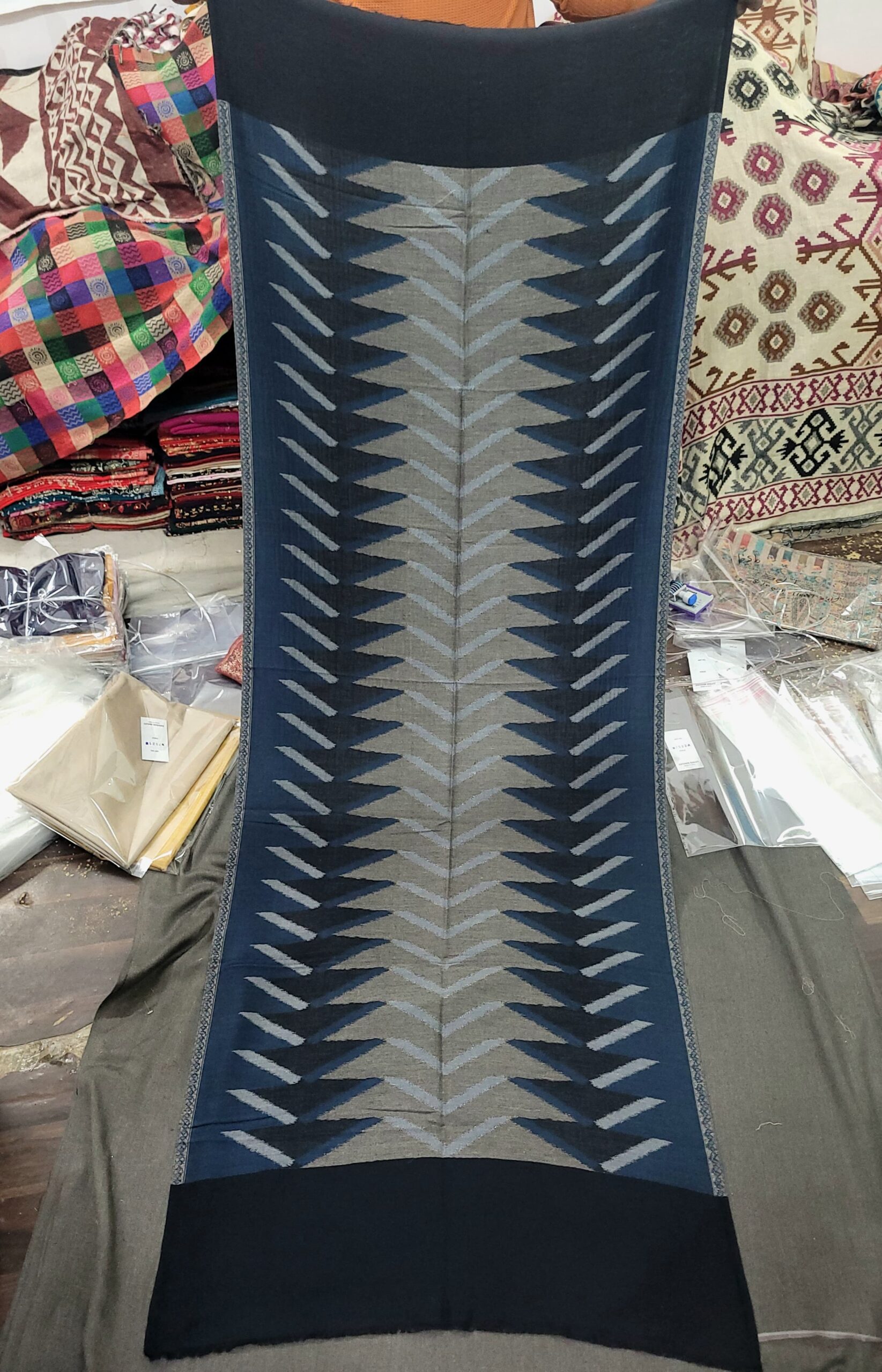 Ikkat Pure Wool Stole