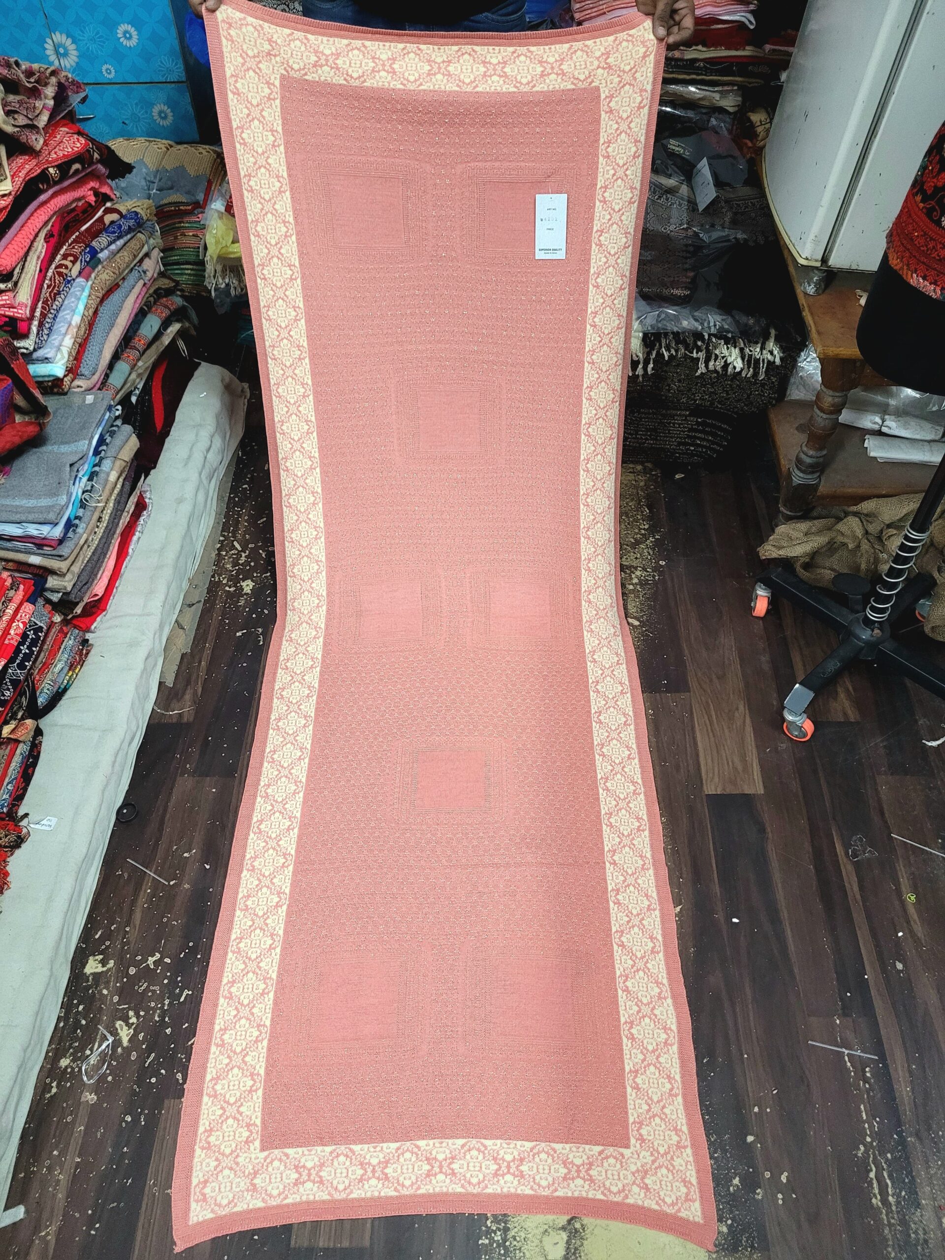 Knitted Self Design Stole