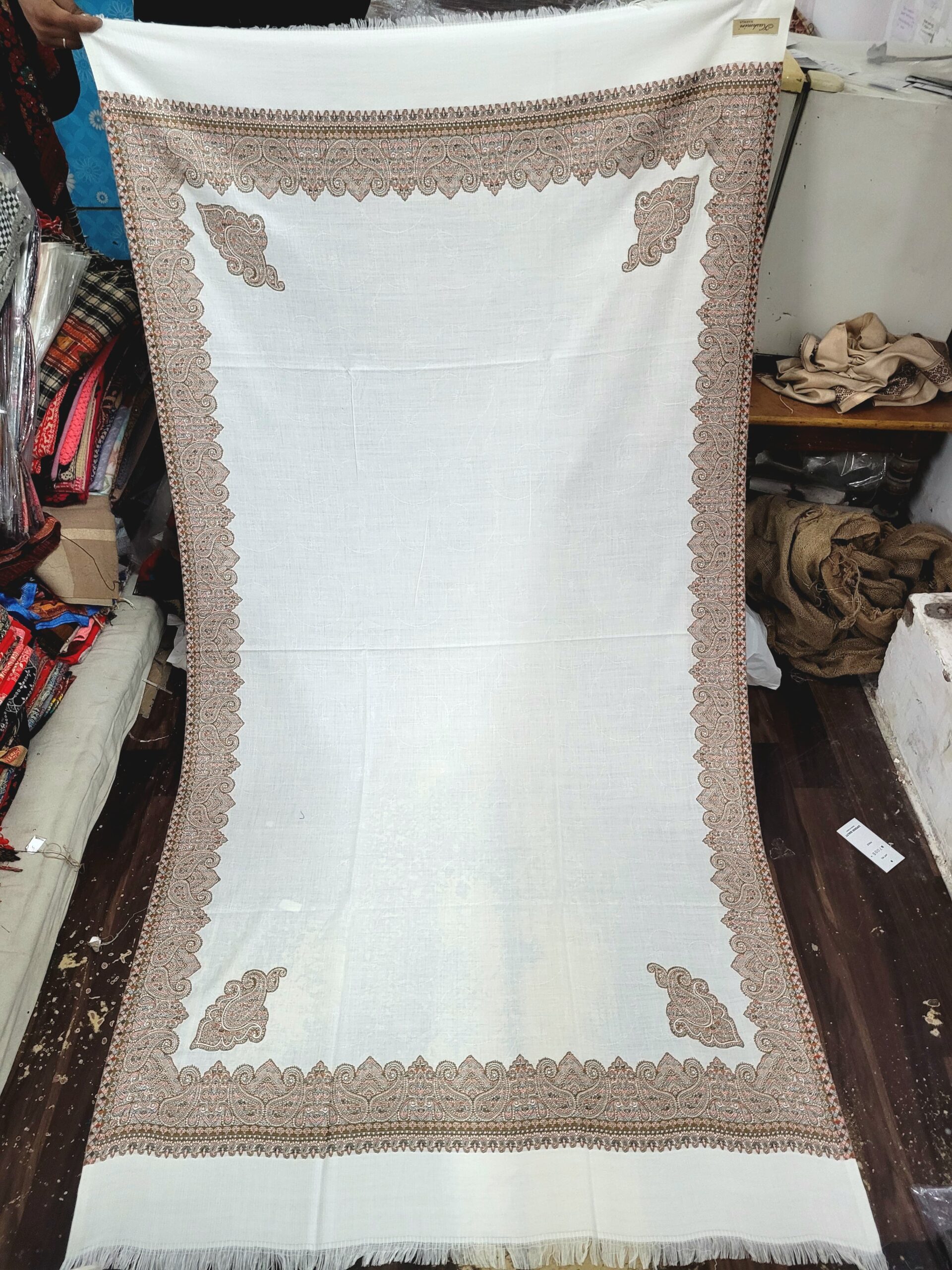 Fine Wool Border Shawl