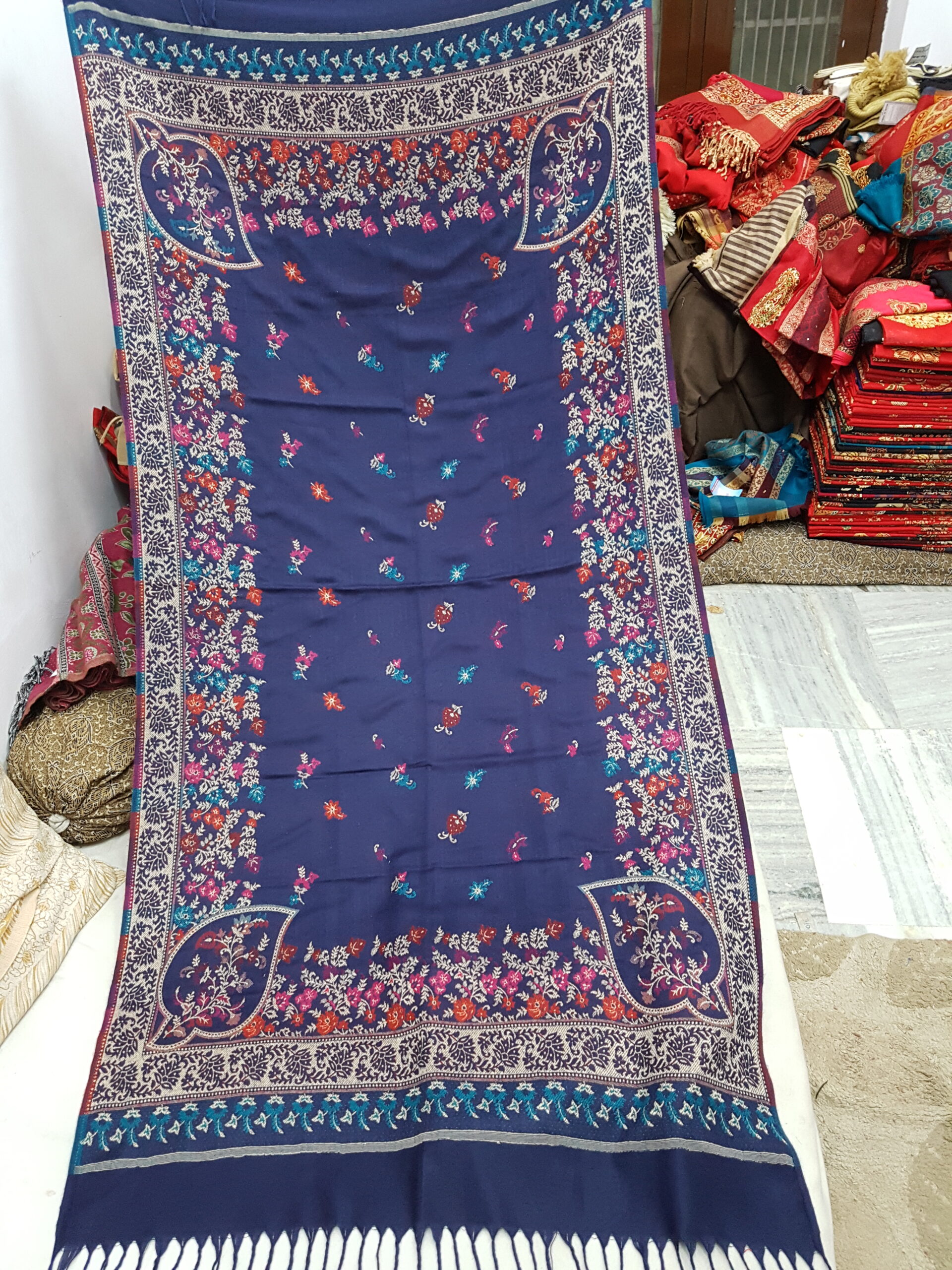 Acrylic Facny Flower Shawl