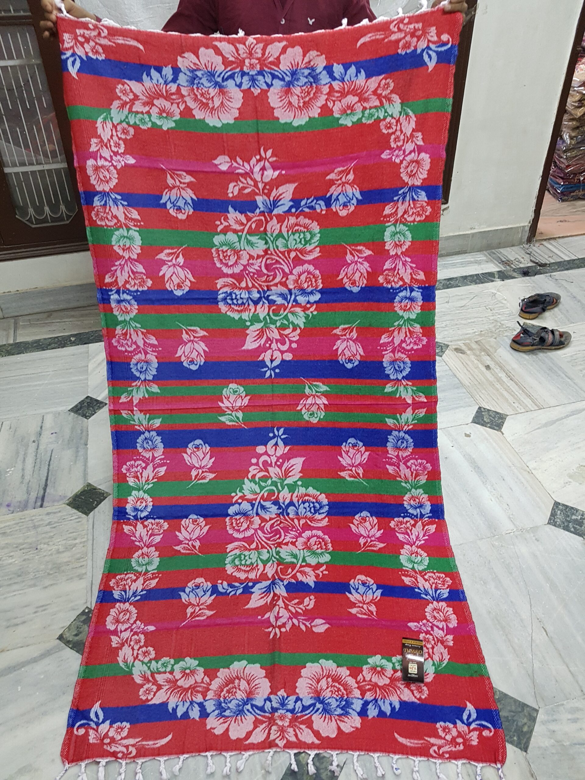 Acrylic Multi Jaal Shawl