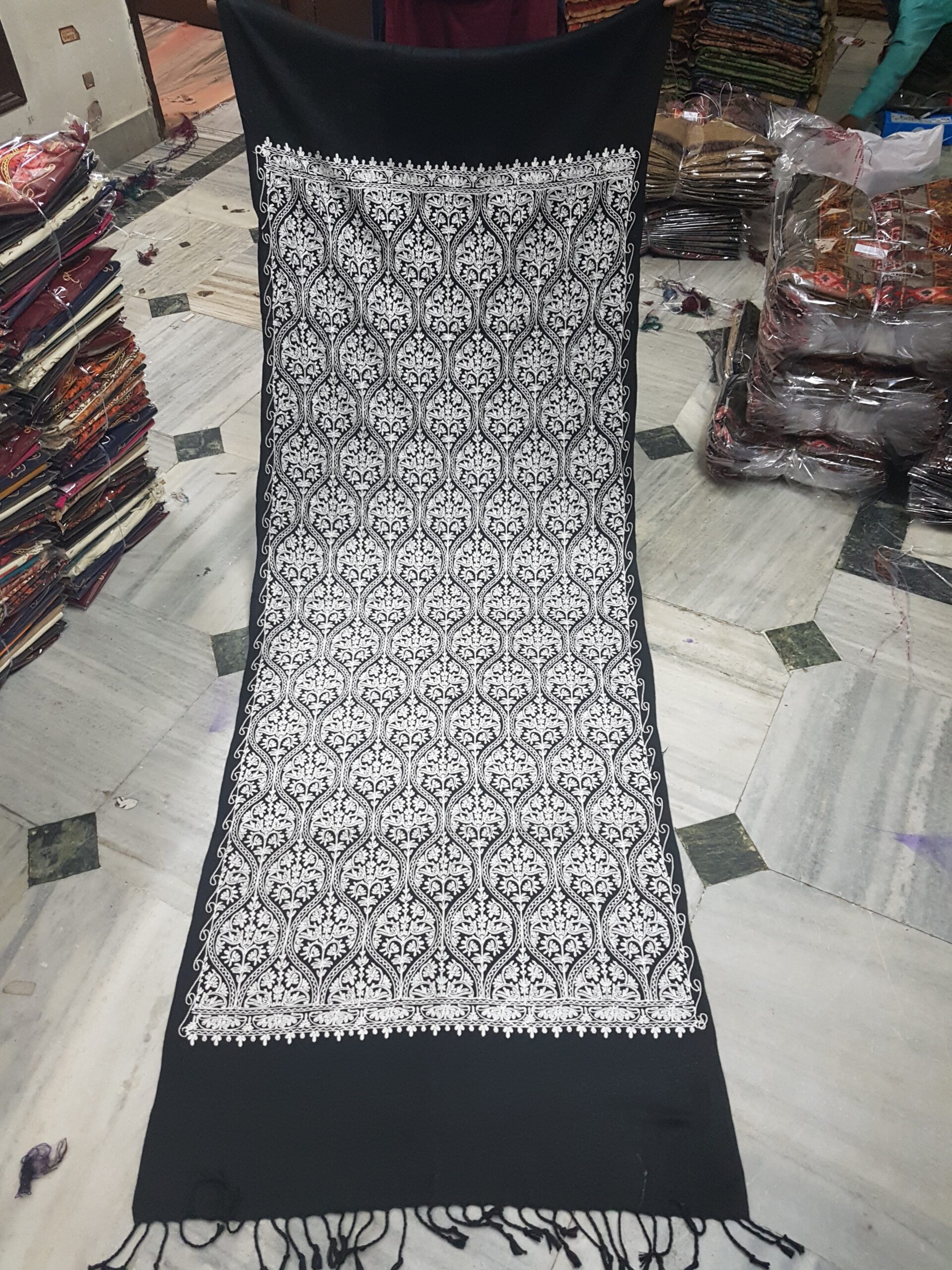 Acrylic Silk Embroidery Stole
