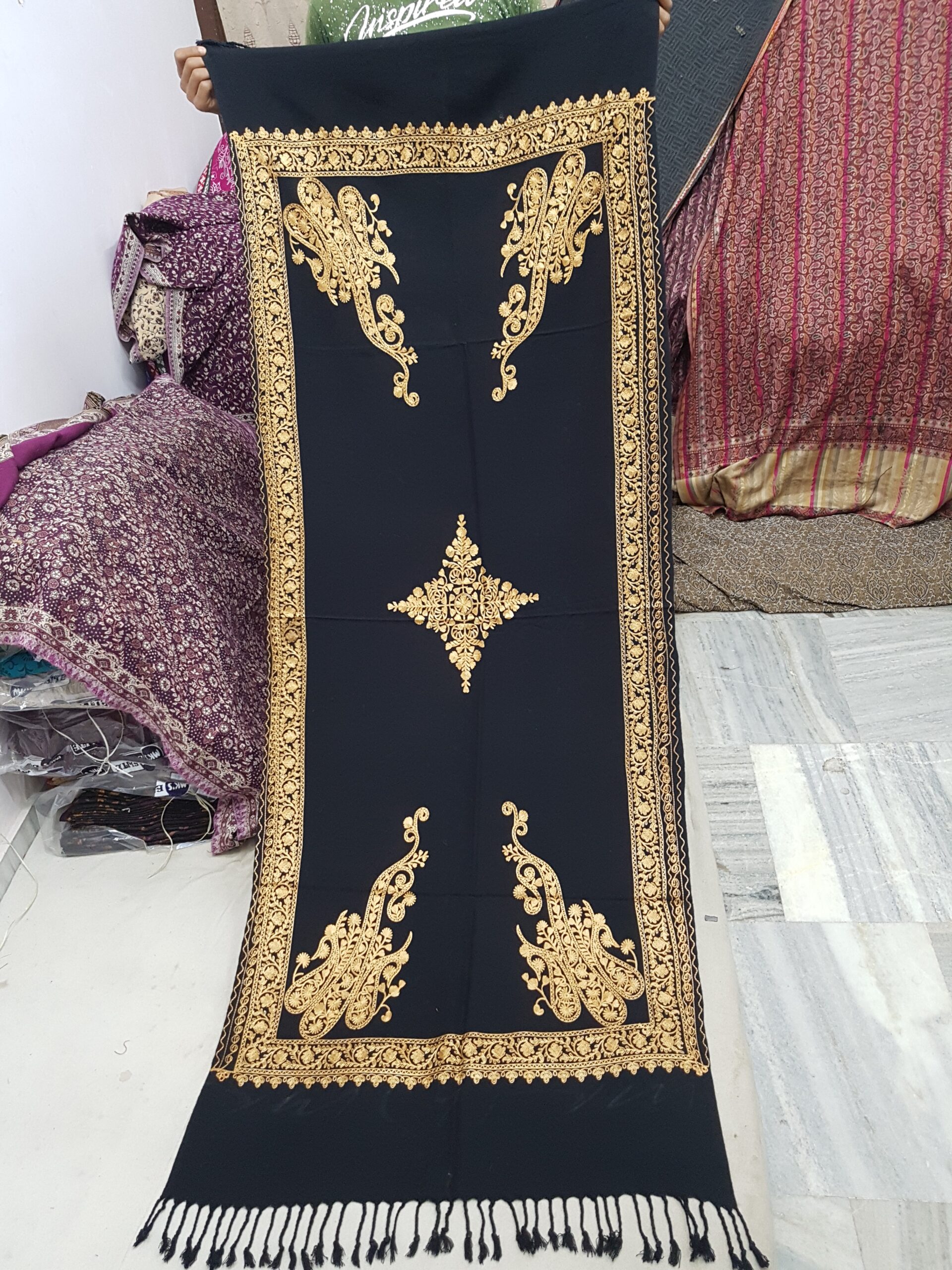 Acrylic Silk Embroidery Stole