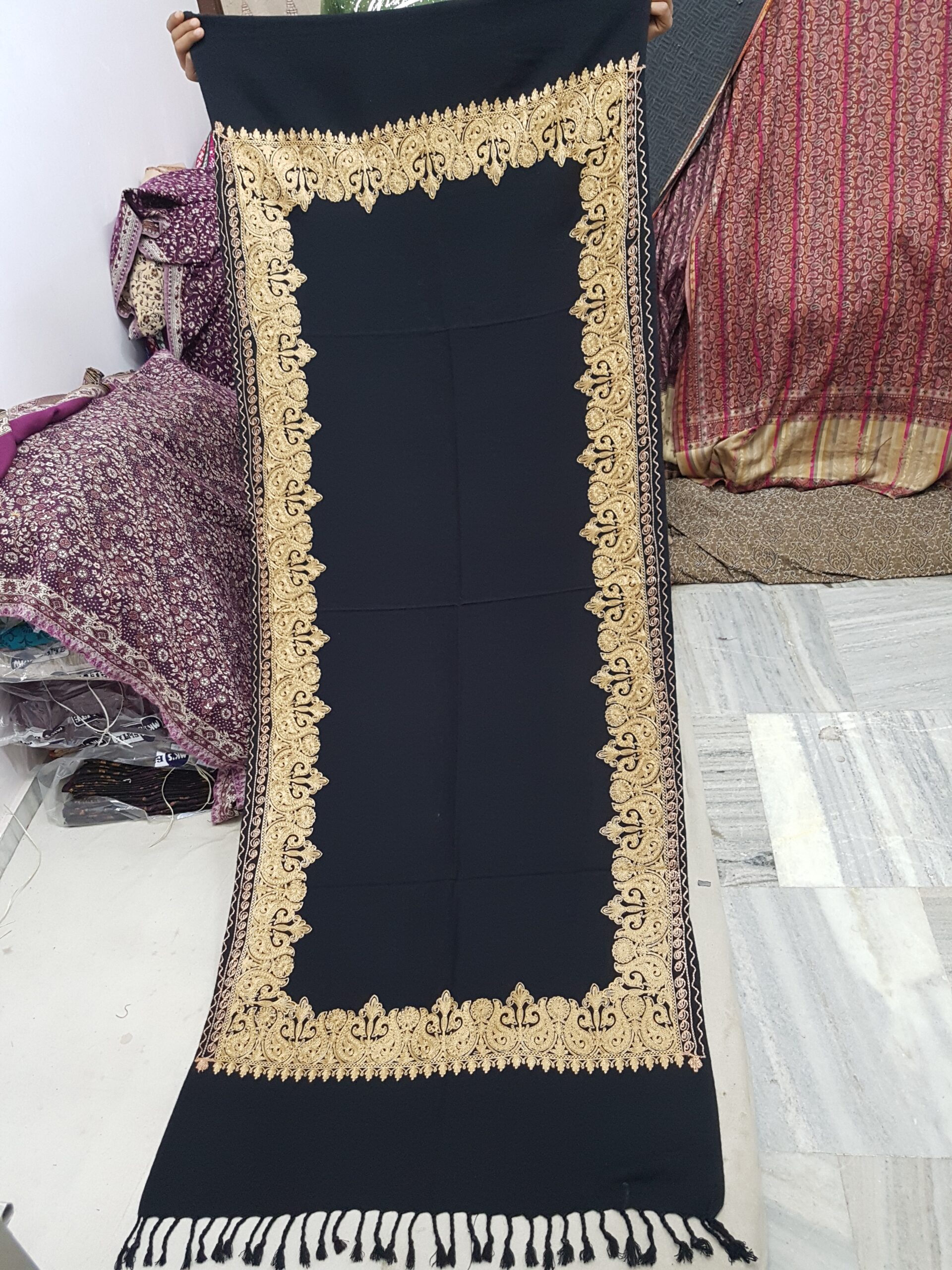 Acrylic Silk Embroidery Stole
