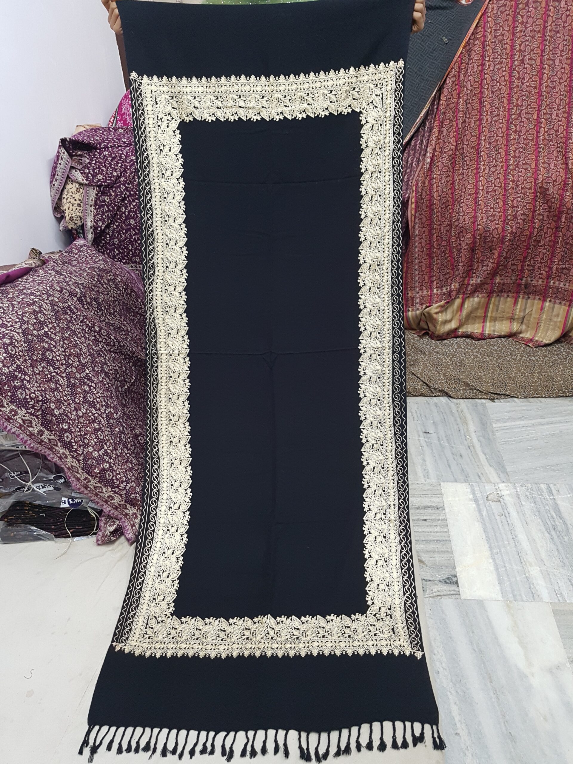 Acrylic Silk Embroidery Stole