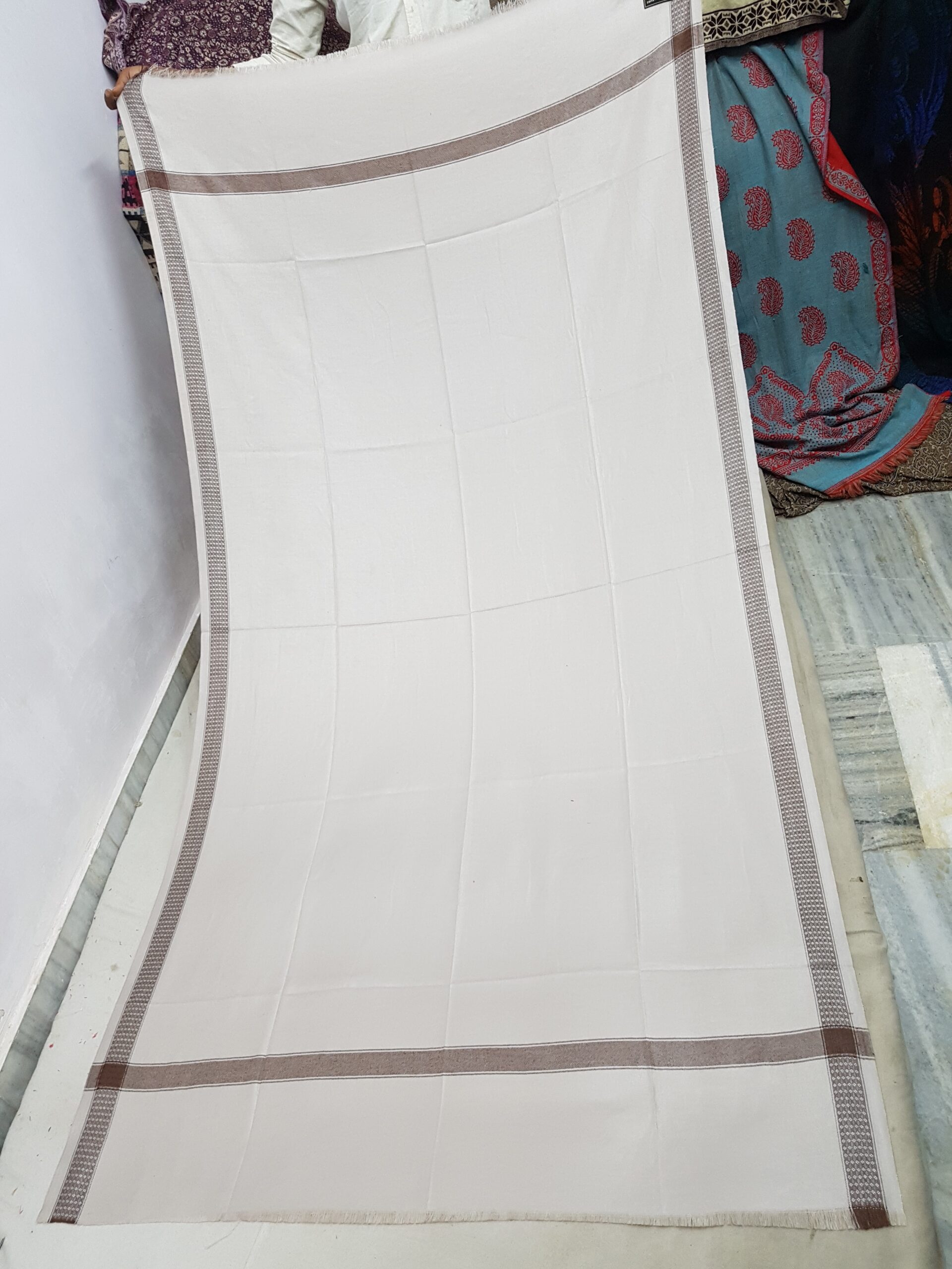 Border Acrylic Shawl