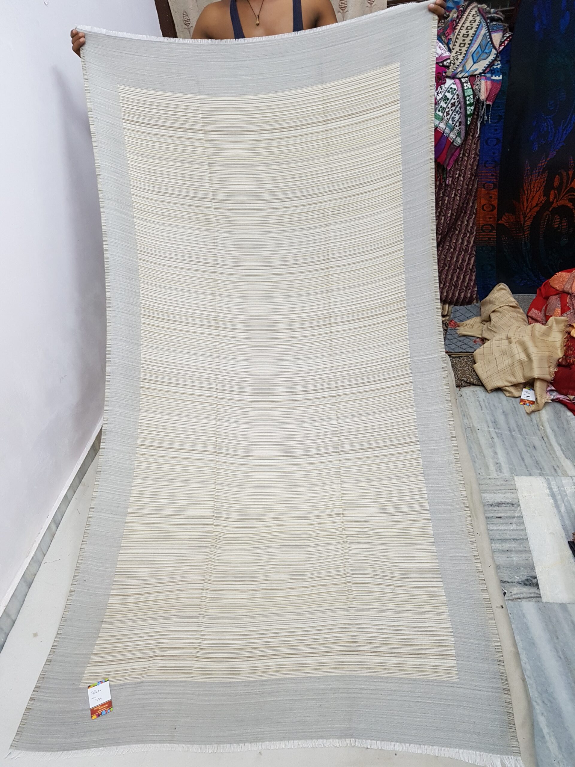 Check Lining with border Shawl