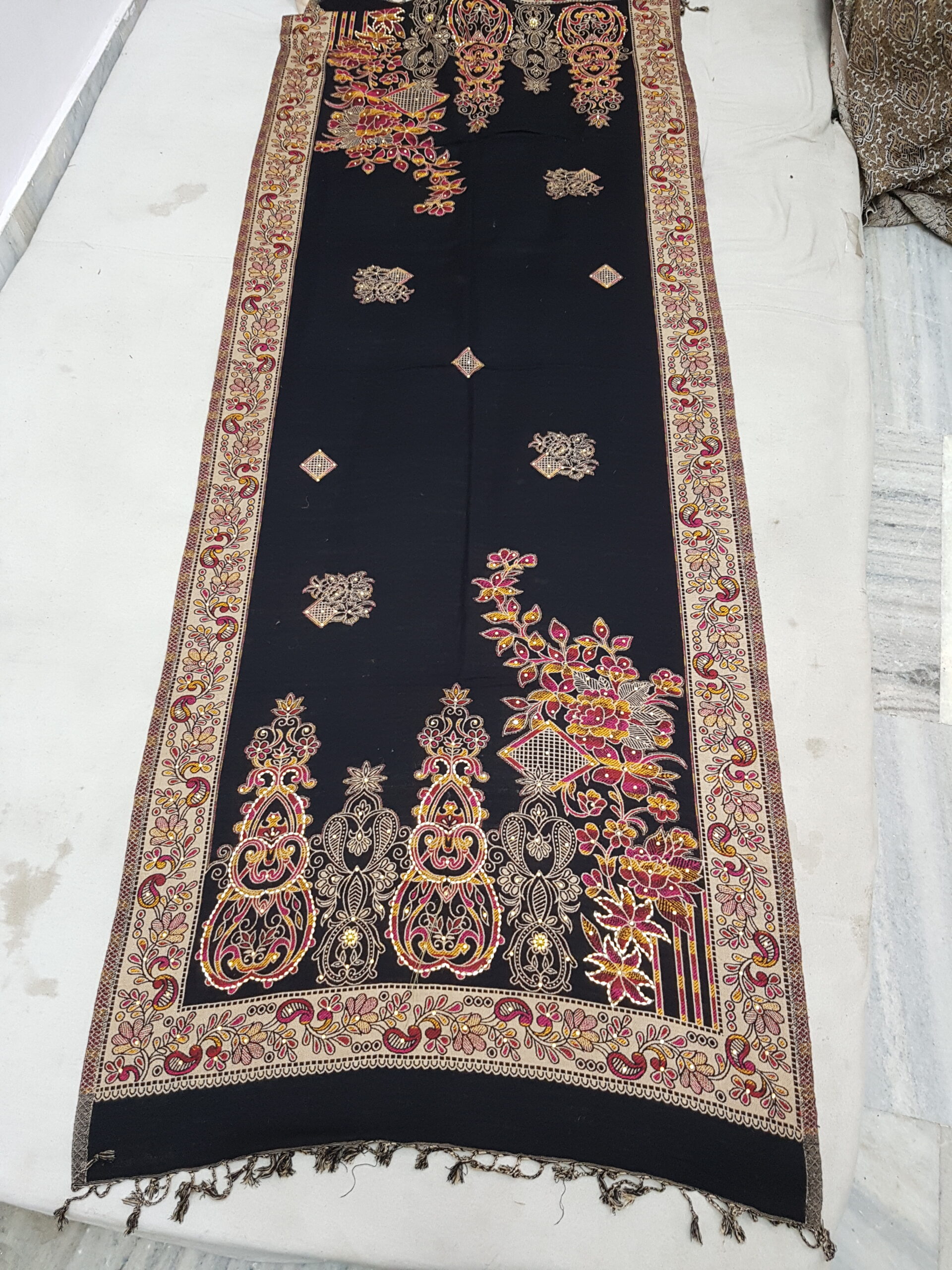 Cutting Polly Wool Stole
