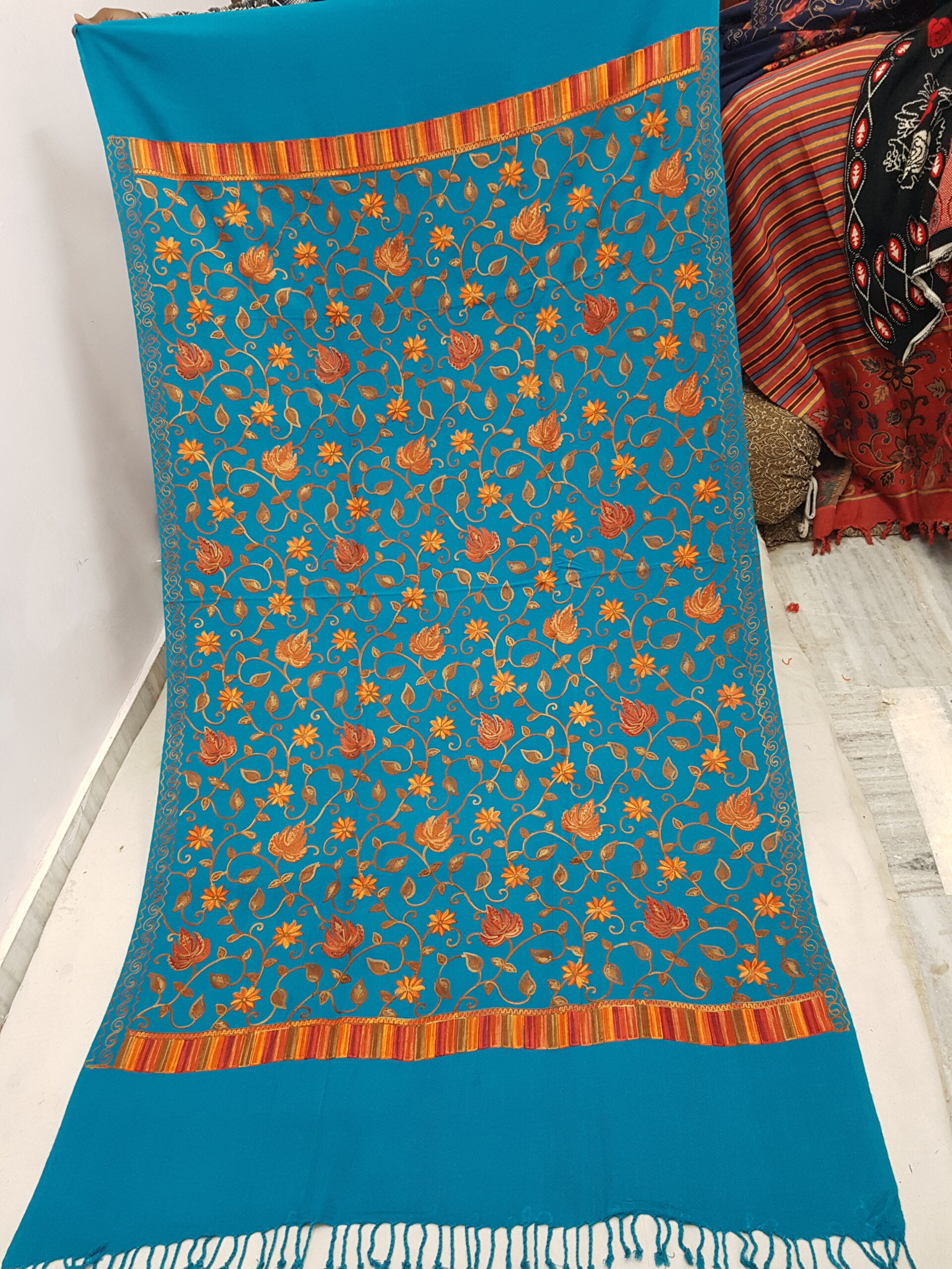 Embroidery Jaal Cashmilon Shawl
