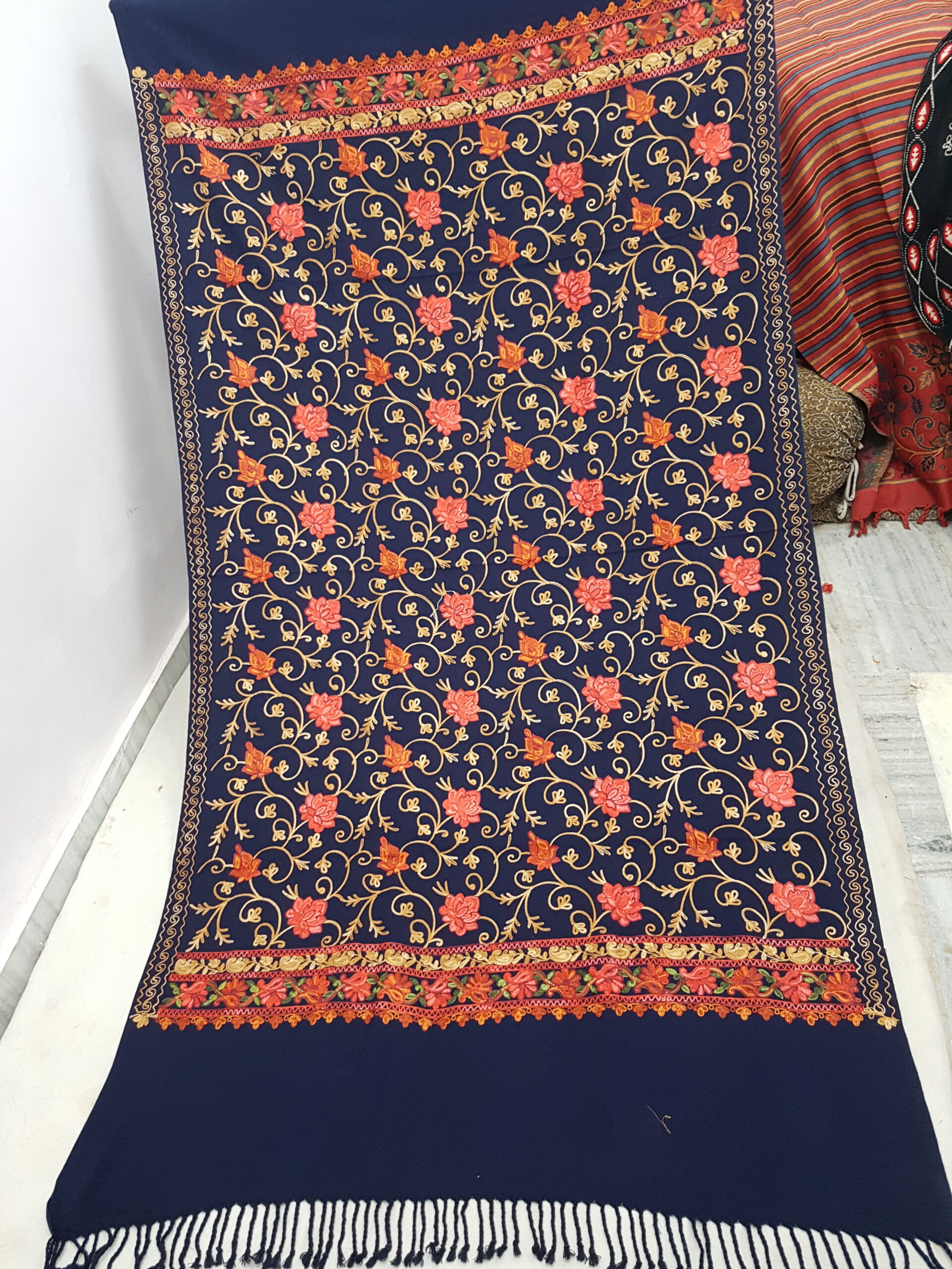 Embroidery Jaal Cashmilon Shawl