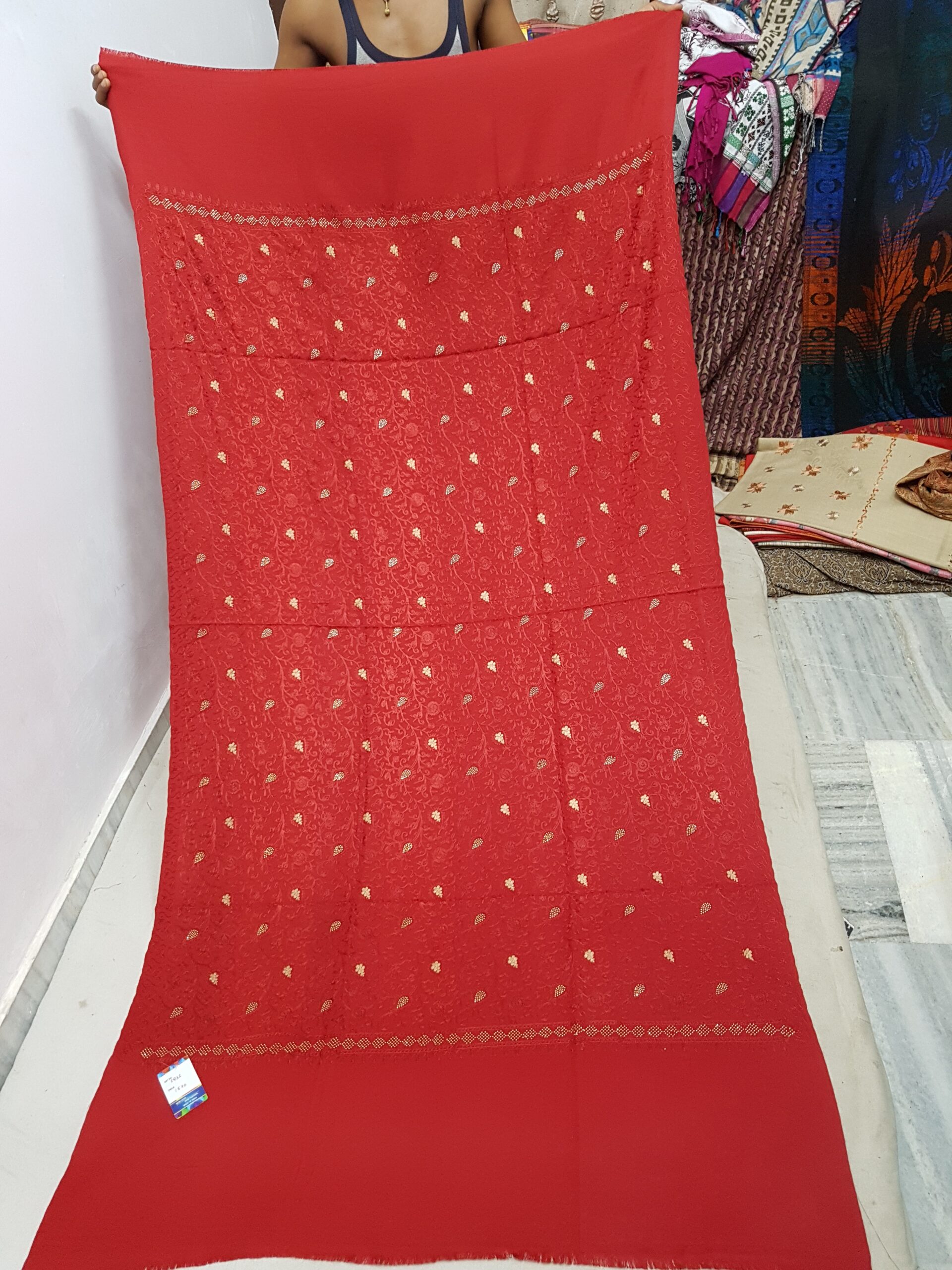 Embroidery With Patch Shawl