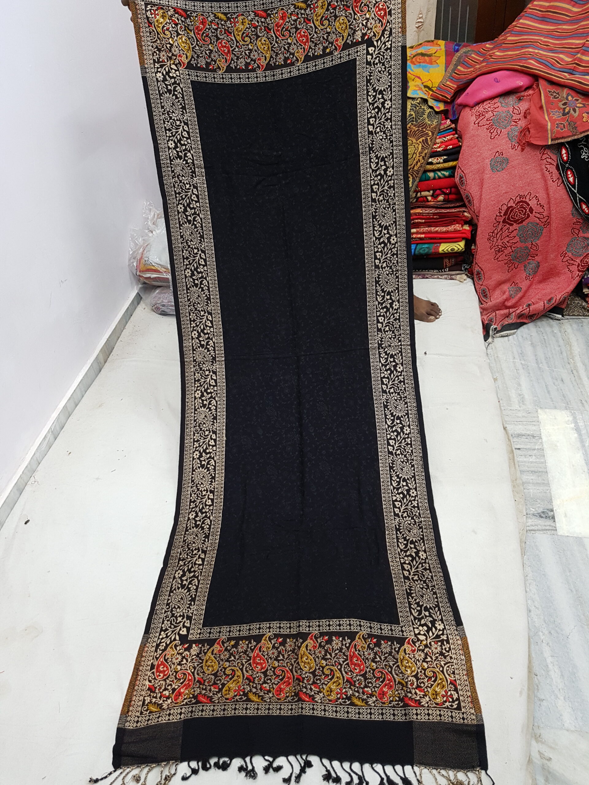 Fine Border Viscose Stole