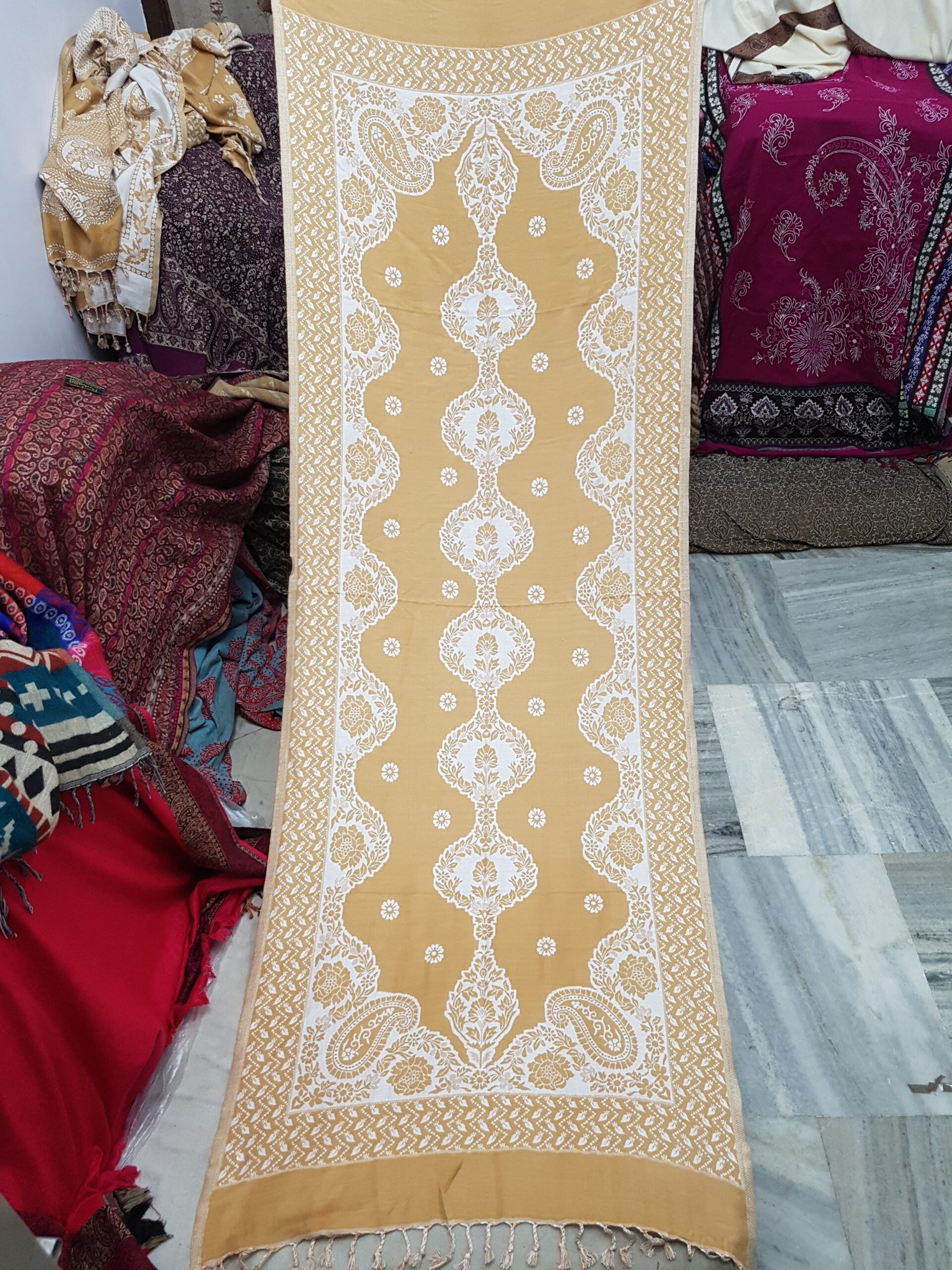 Fine Gold Polly Wool Stole