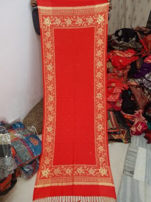 Fine Viscose Border With Stone Stole